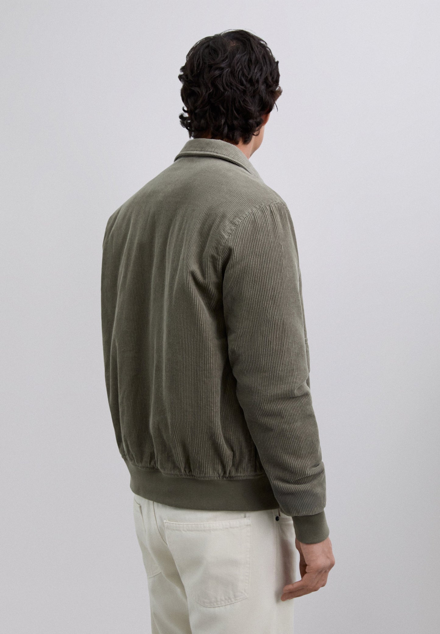 CORDUROY BOMBER JACKET WITH SKULL