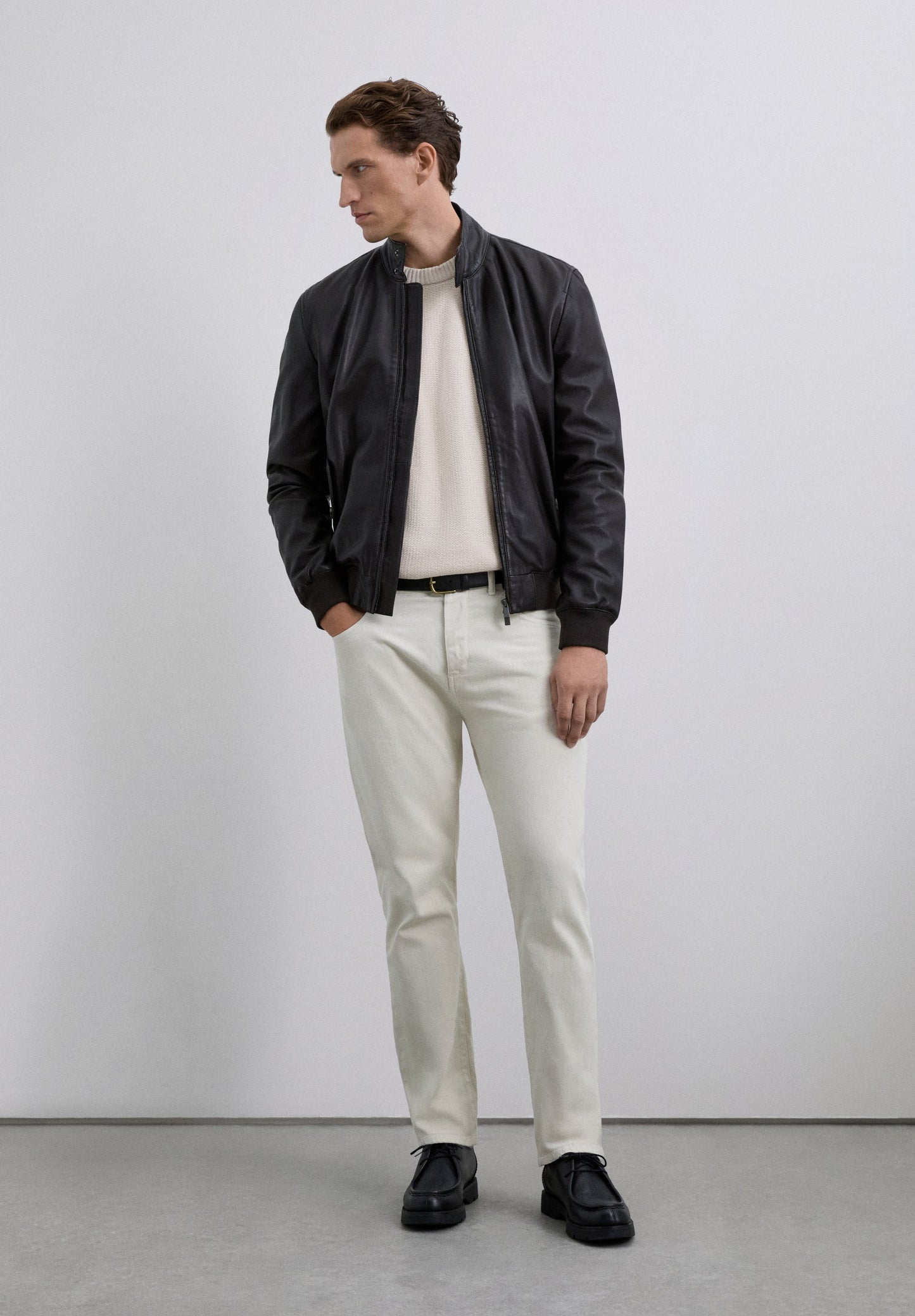 STRAIGHT COTTON TROUSERS