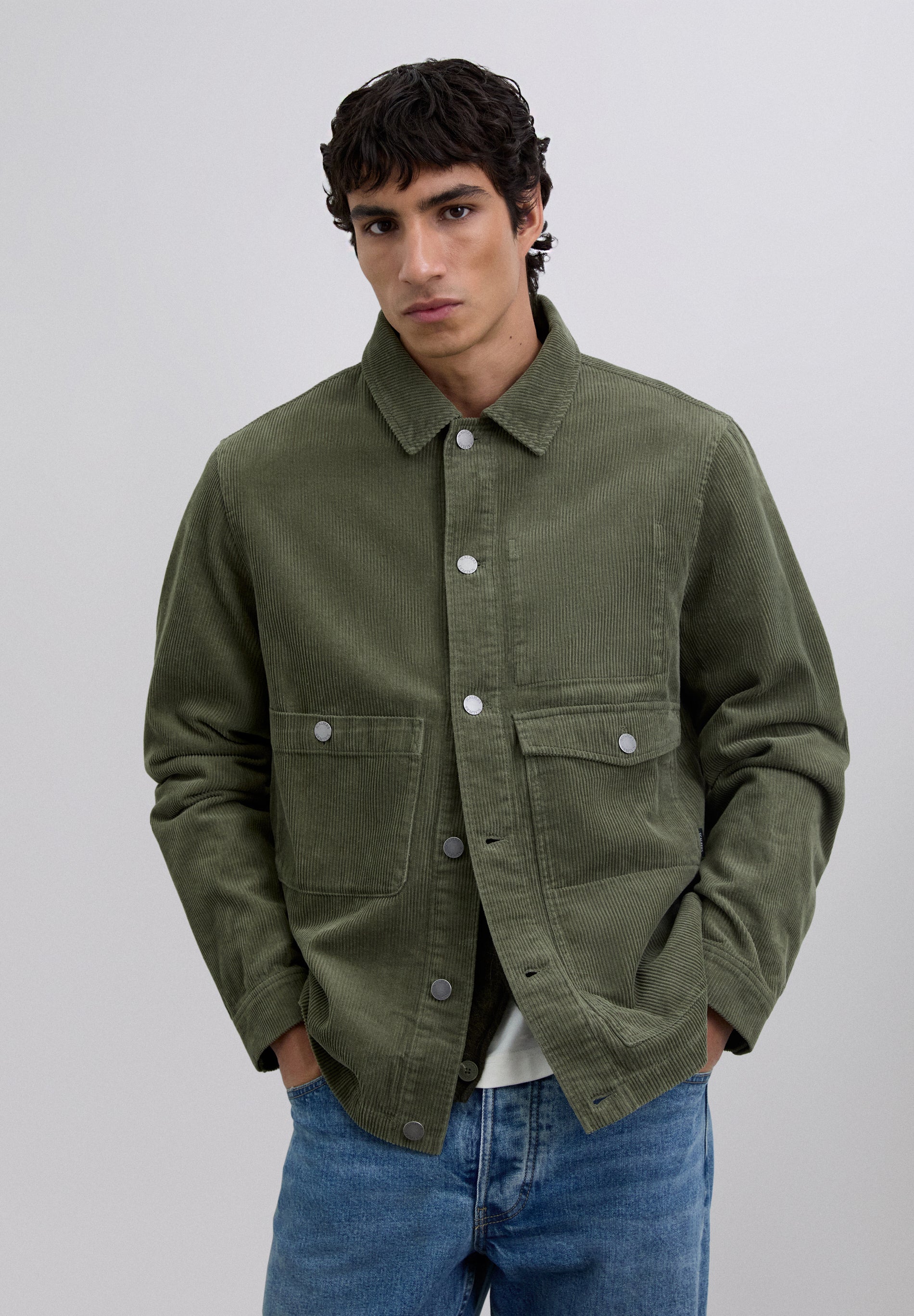 CORDUROY OVERSHIRT WITH LOGO
