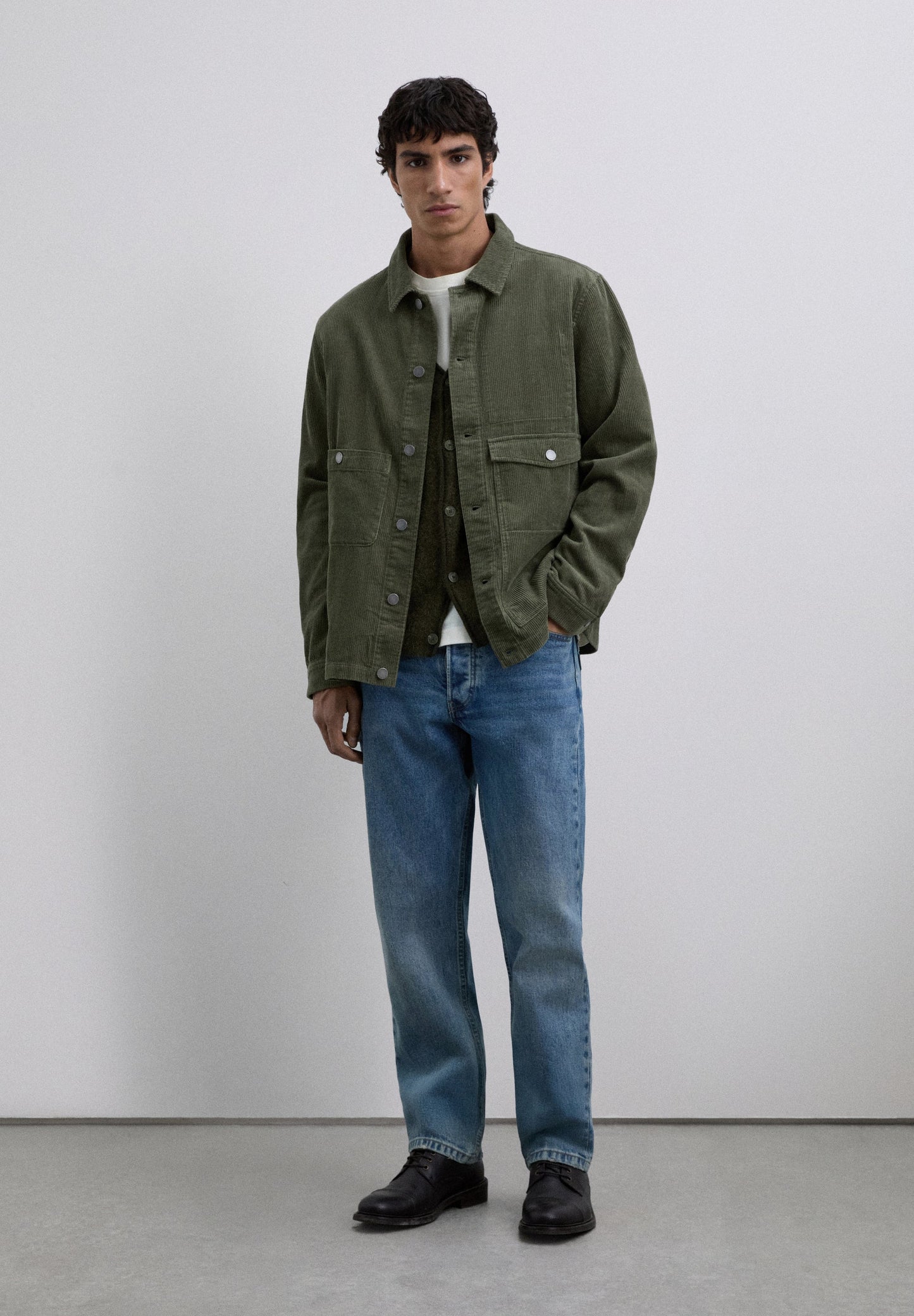 CORDUROY OVERSHIRT WITH LOGO