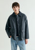 WAXED JACKET WITH SNAP BUTTONS