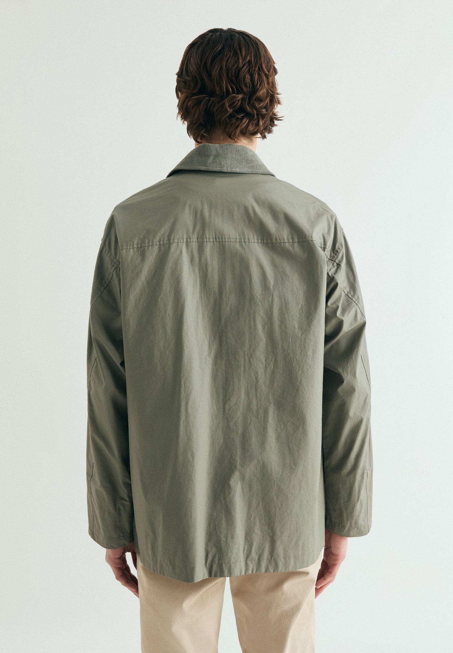 WAXED JACKET WITH SNAP BUTTONS