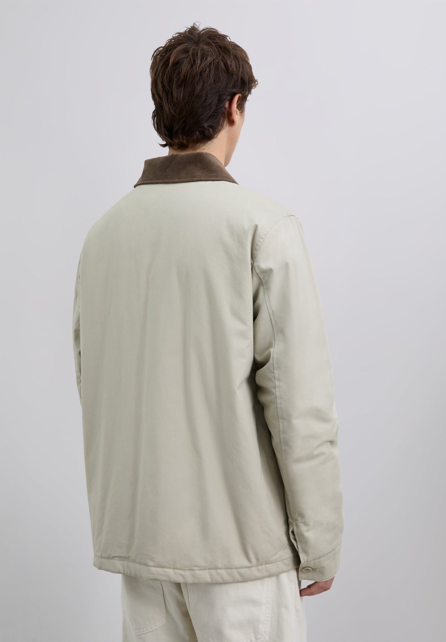 CONTRAST JACKET WITH CORDUROY COLLAR