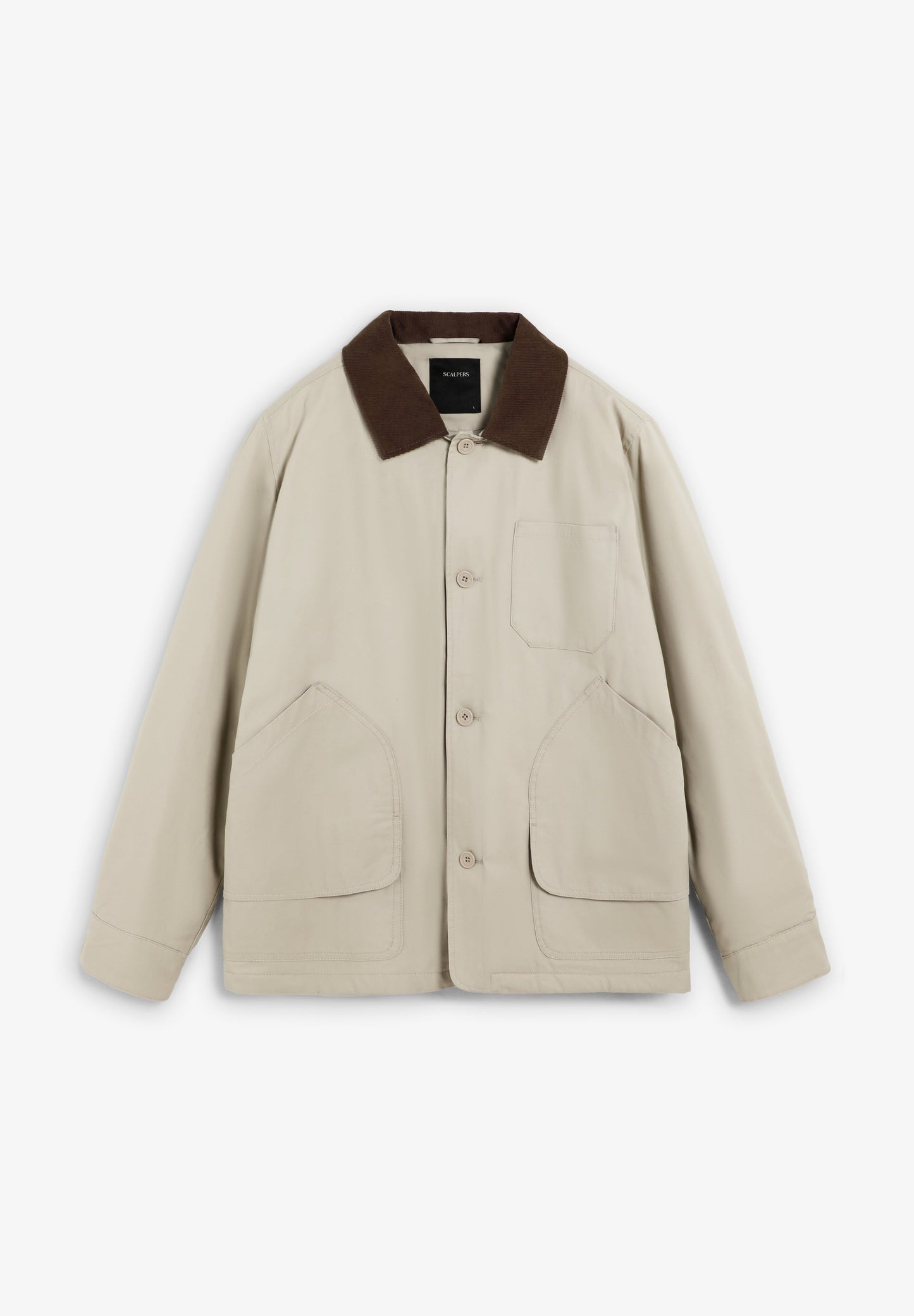 CONTRAST JACKET WITH CORDUROY COLLAR