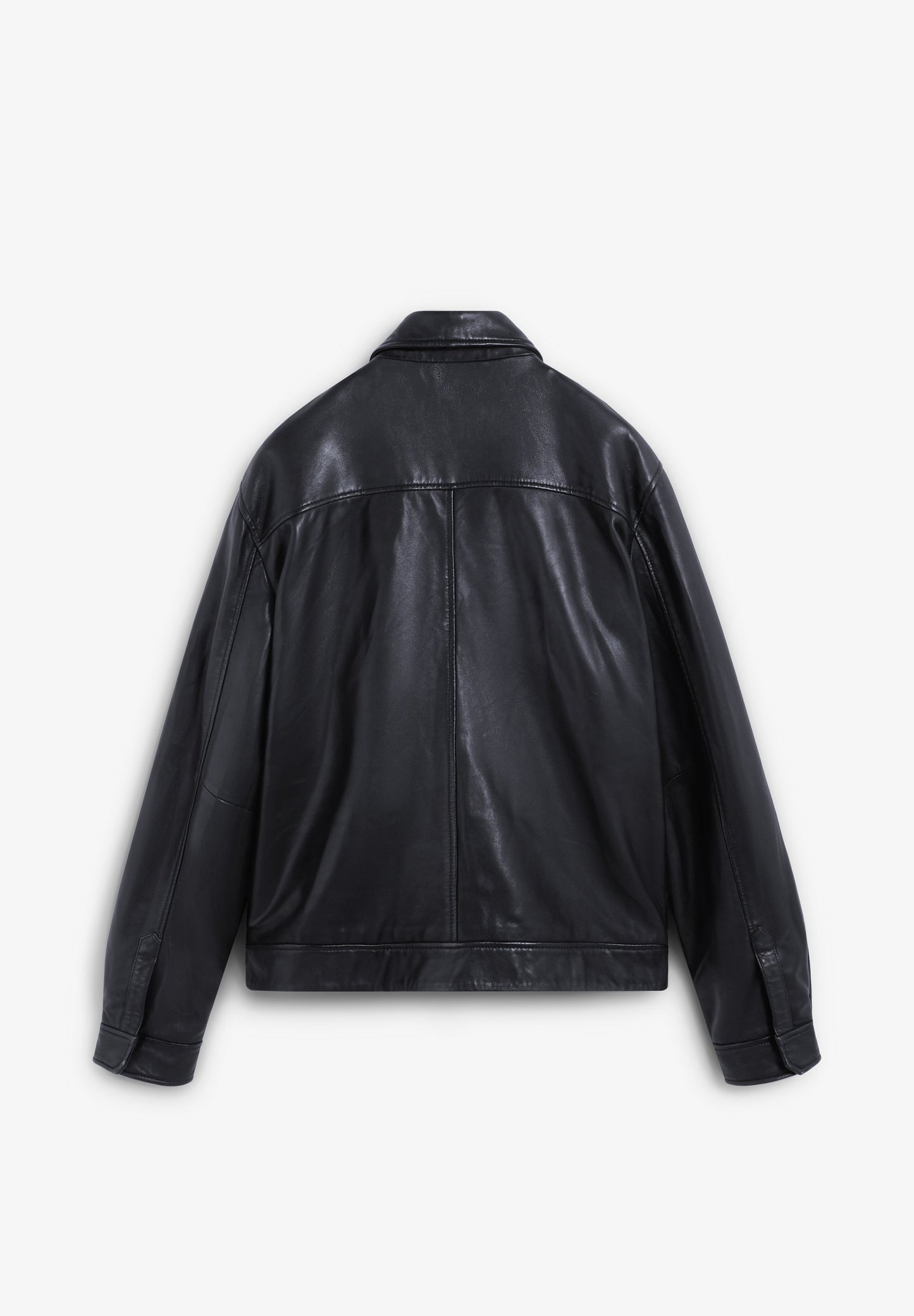 COLLARED LEATHER JACKET