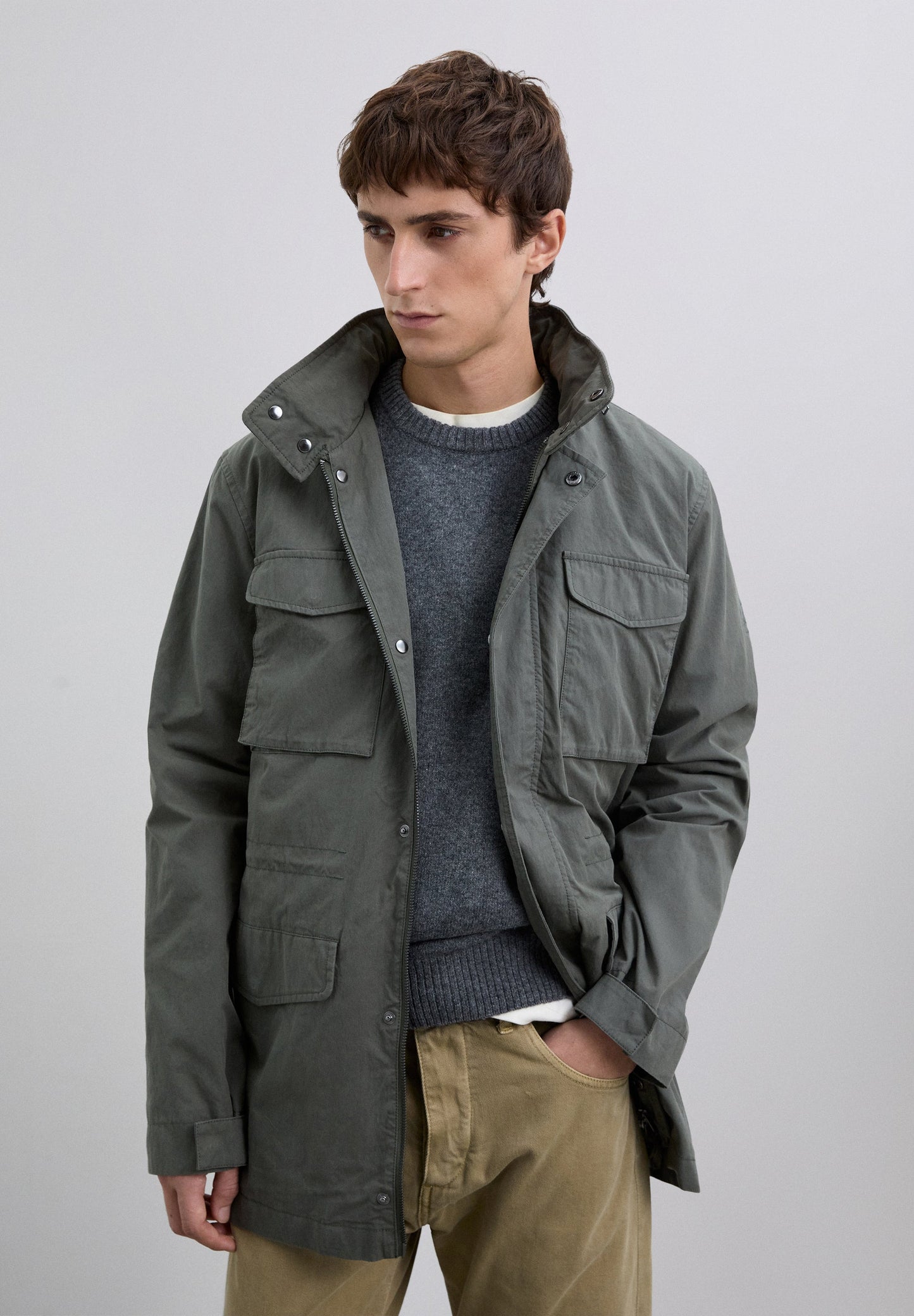 MILITARY PARKA WITH LOGO