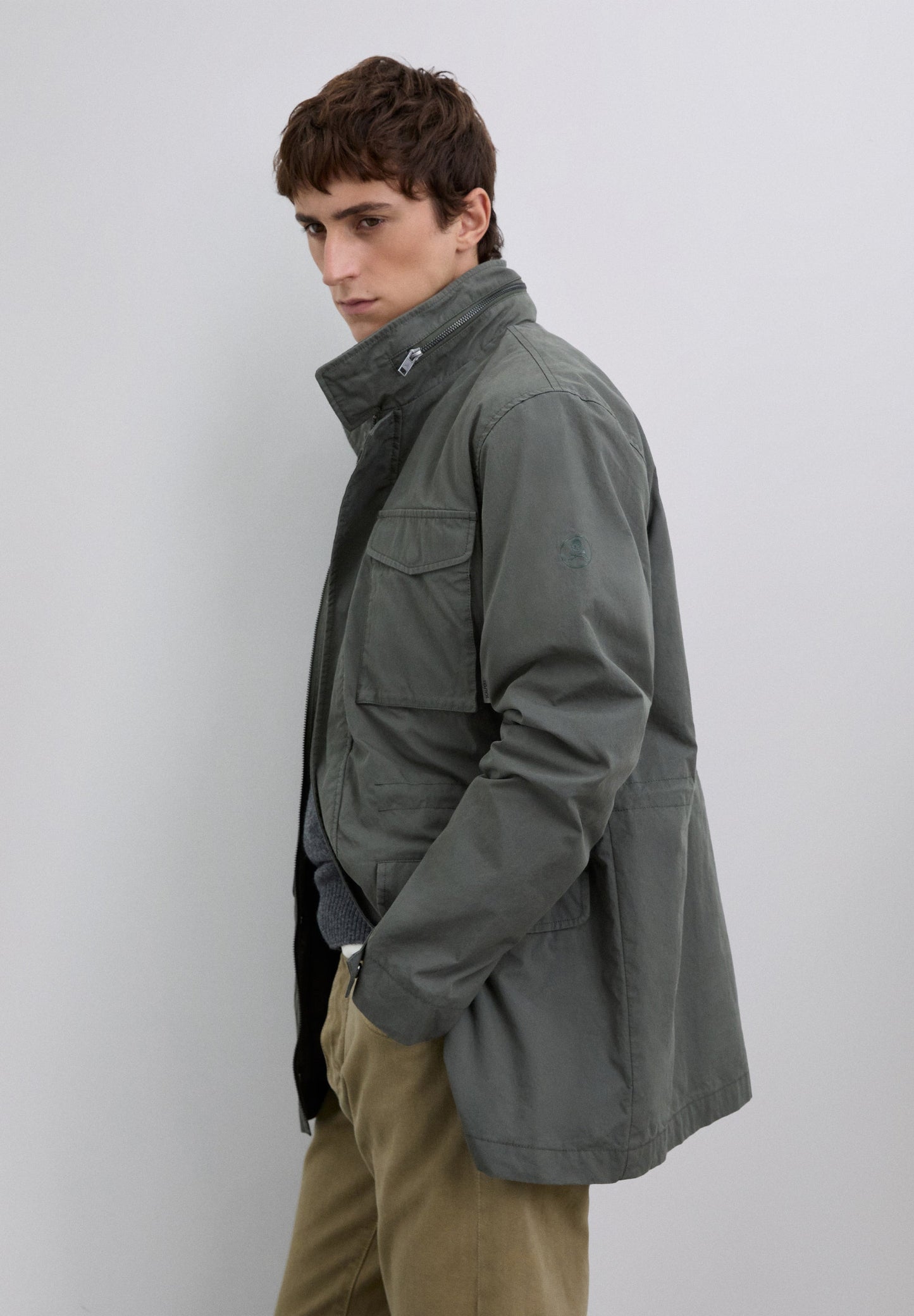 MILITARY PARKA WITH LOGO