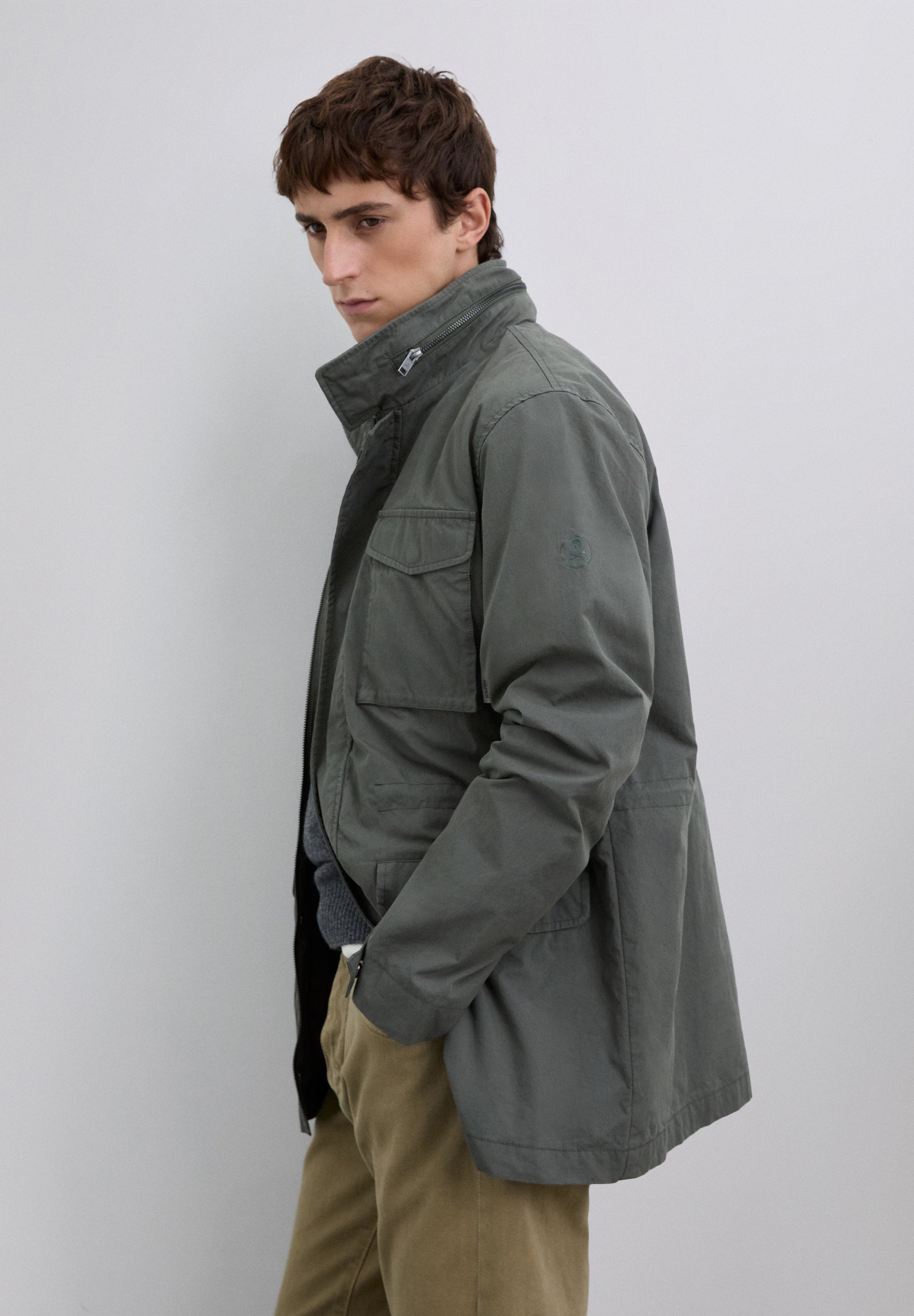 MILITARY PARKA WITH LOGO
