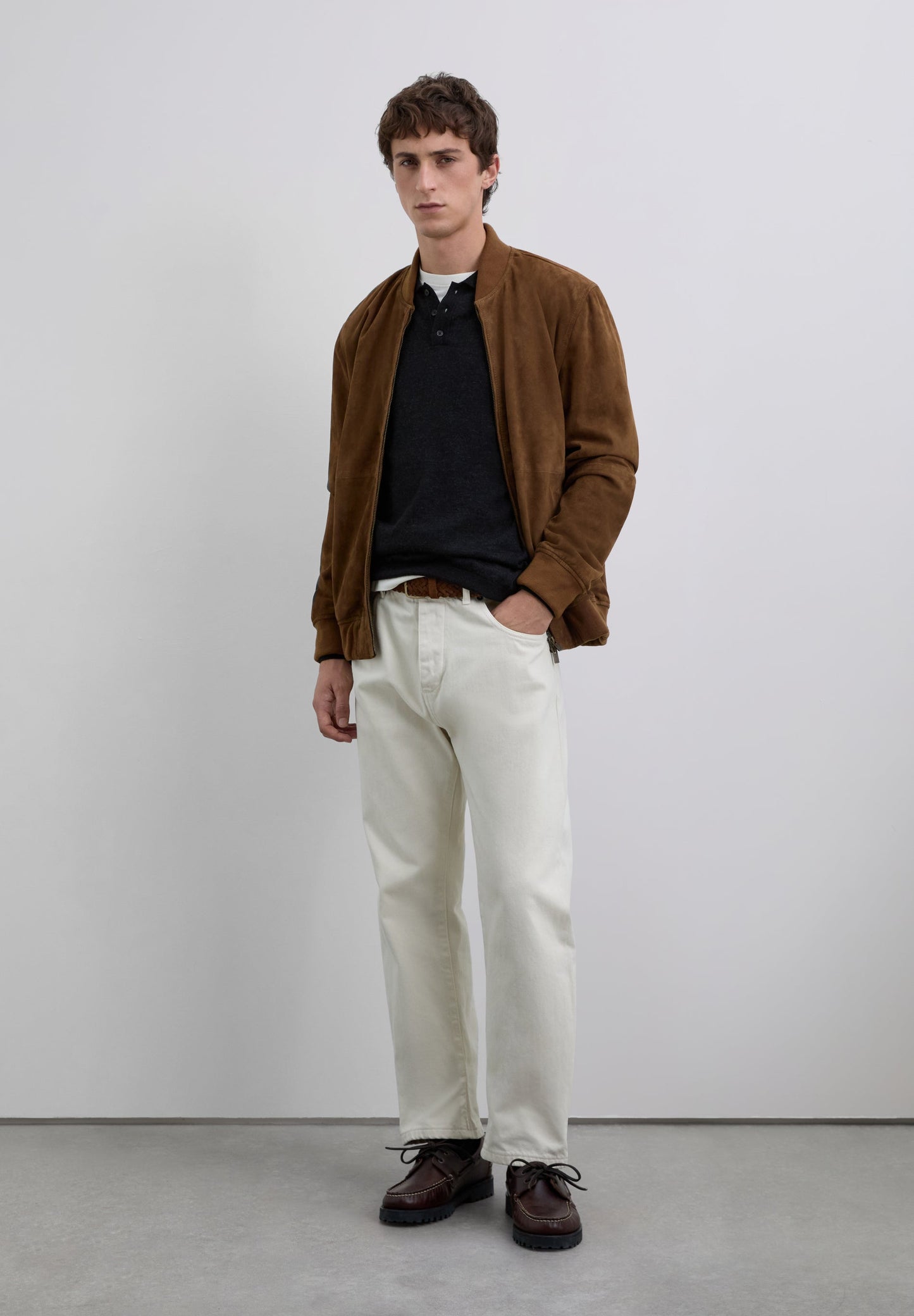 LEATHER BOMBER JACKET