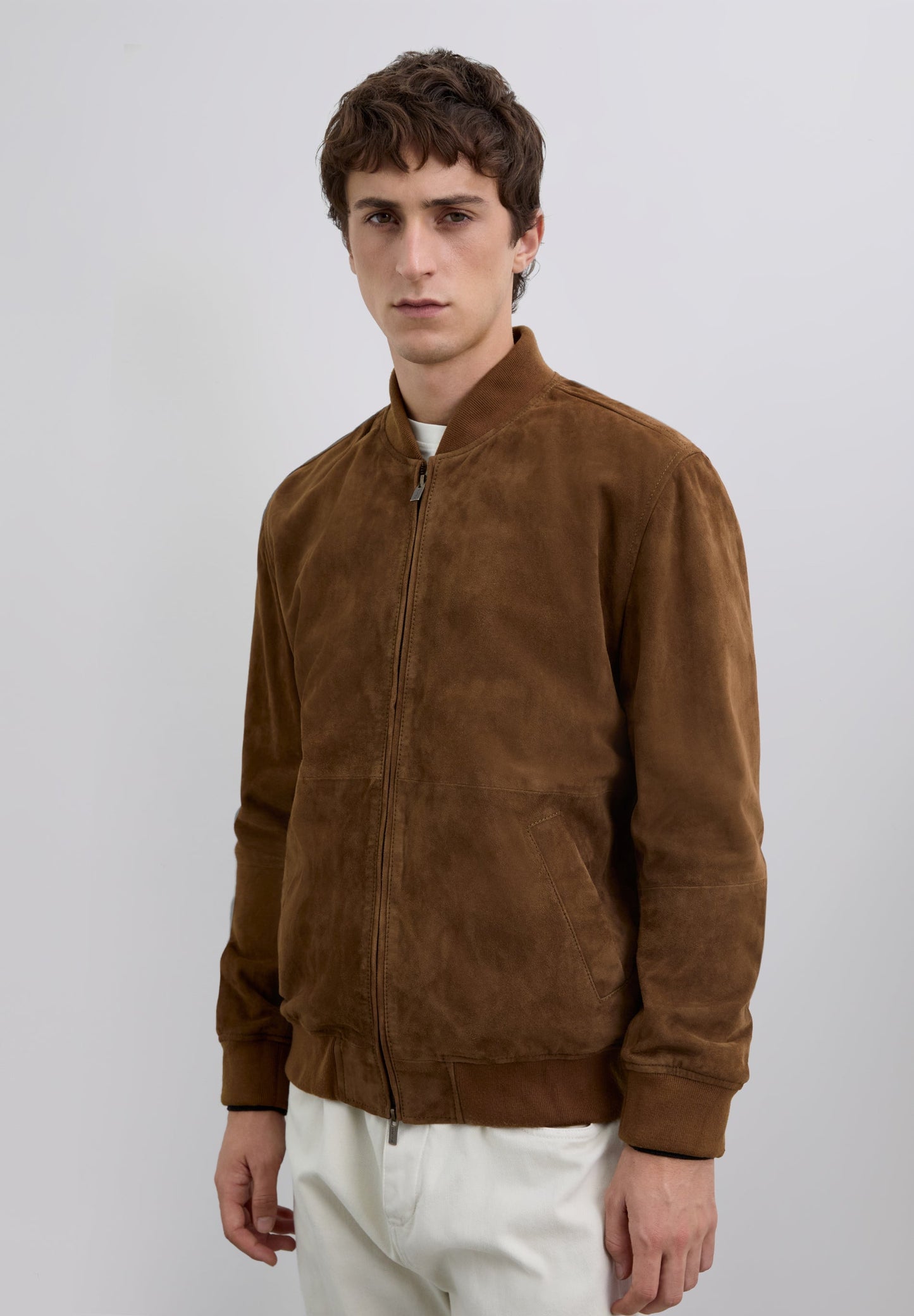 LEATHER BOMBER JACKET