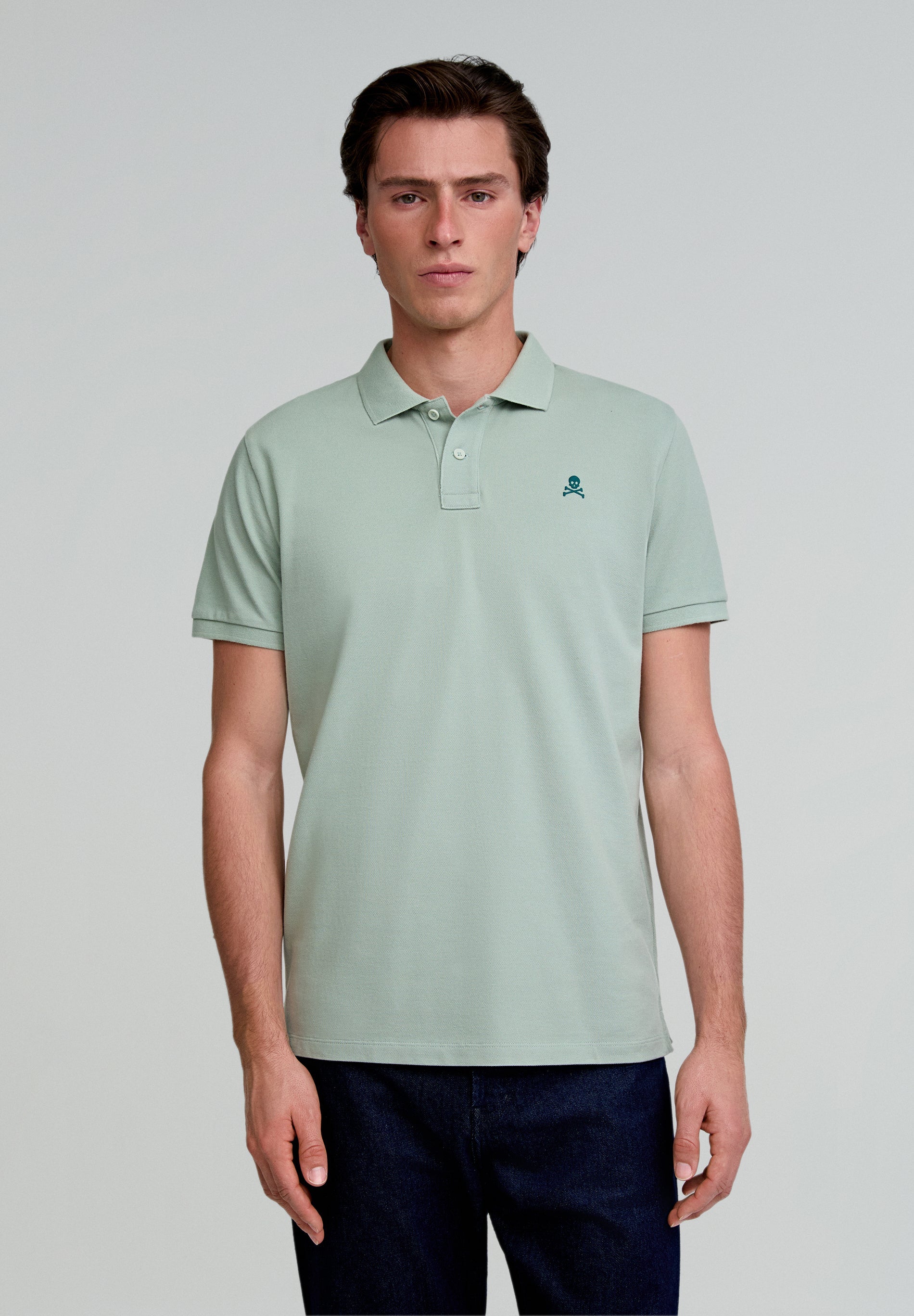 POLO SHIRT WITH CONTRAST SKULL