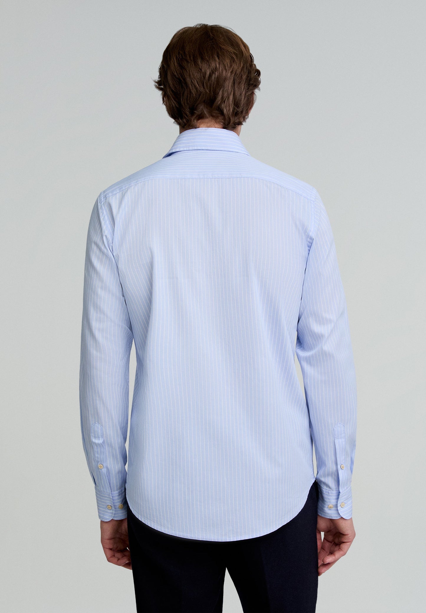 CONTRAST SKULL STRIPED FORMAL SHIRT