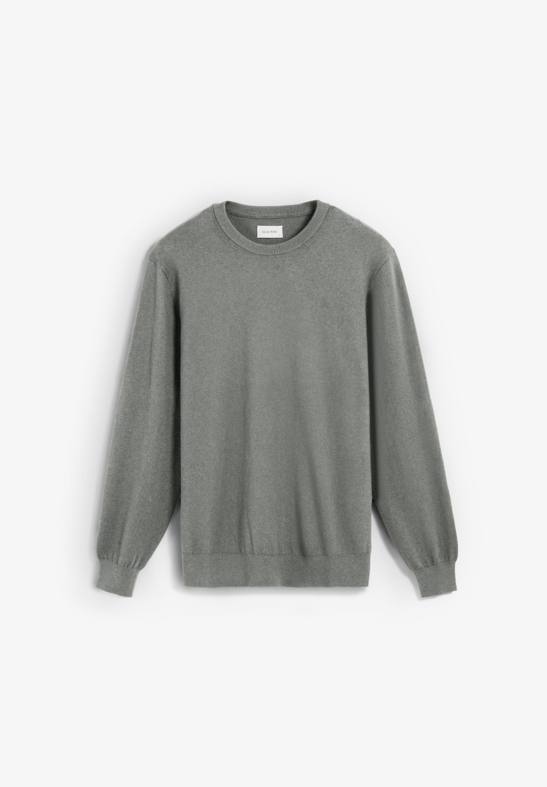SWEATER WITH EMBROIDERED SKULL