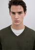 V-NECK SKULL SWEATER