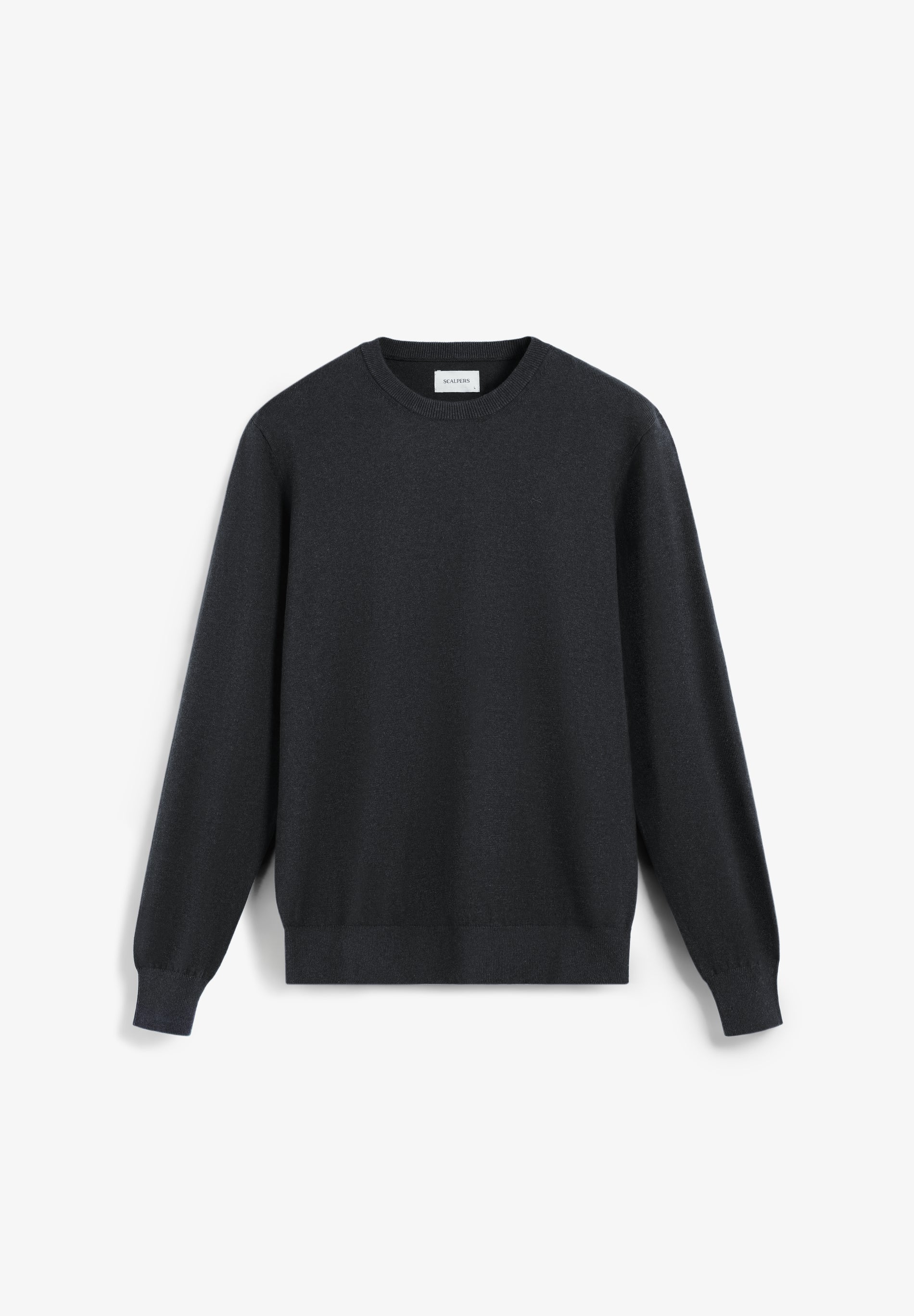 WOOL SWEATER WITH EMBROIDERED SKULL