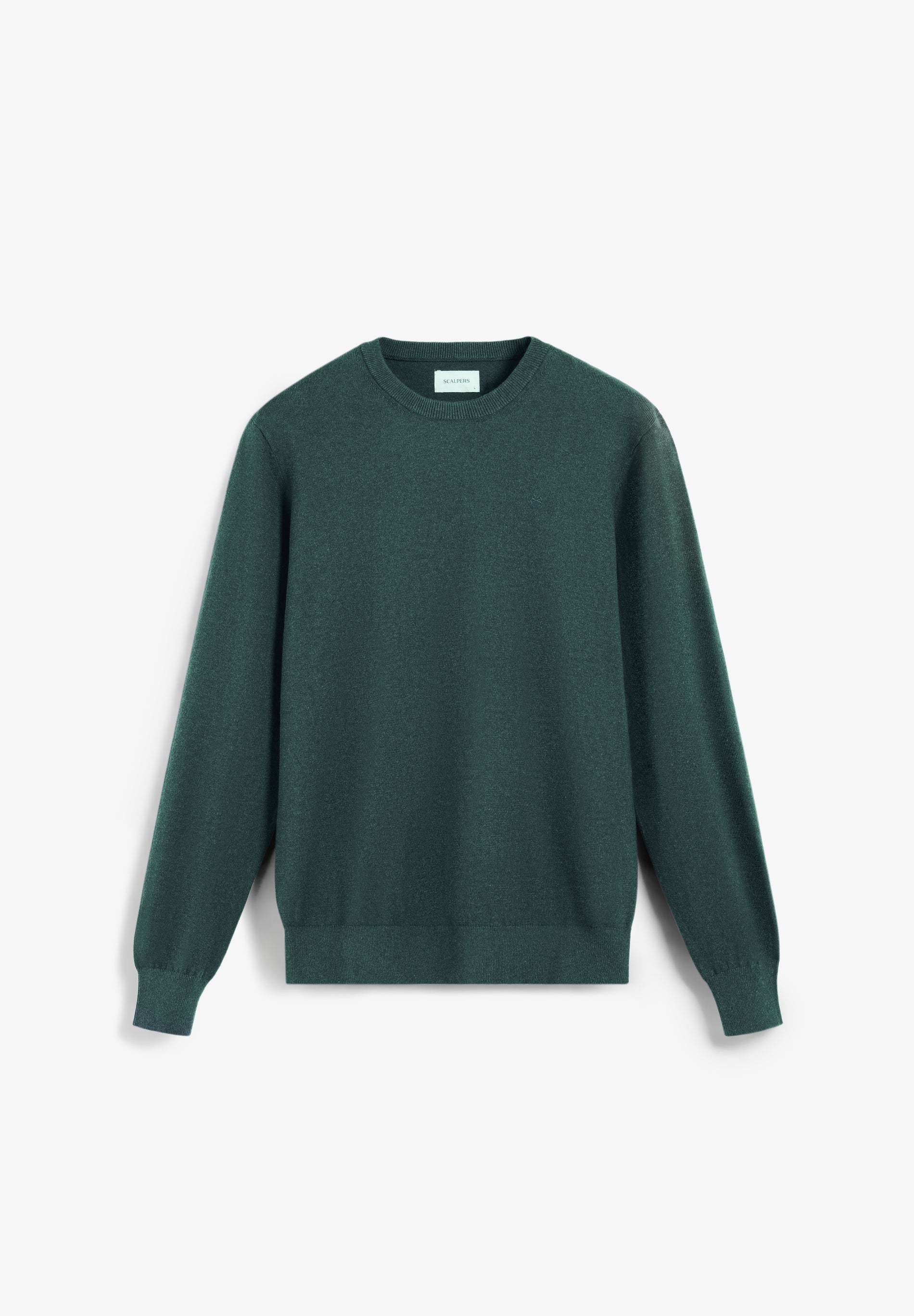 WOOL SWEATER WITH EMBROIDERED SKULL