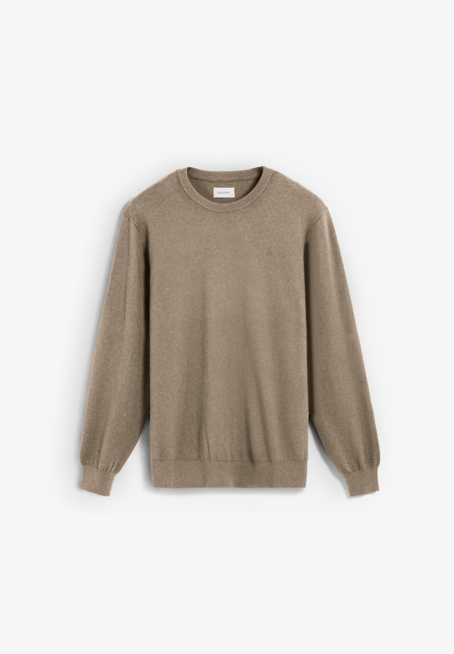 WOOL SWEATER WITH EMBROIDERED SKULL