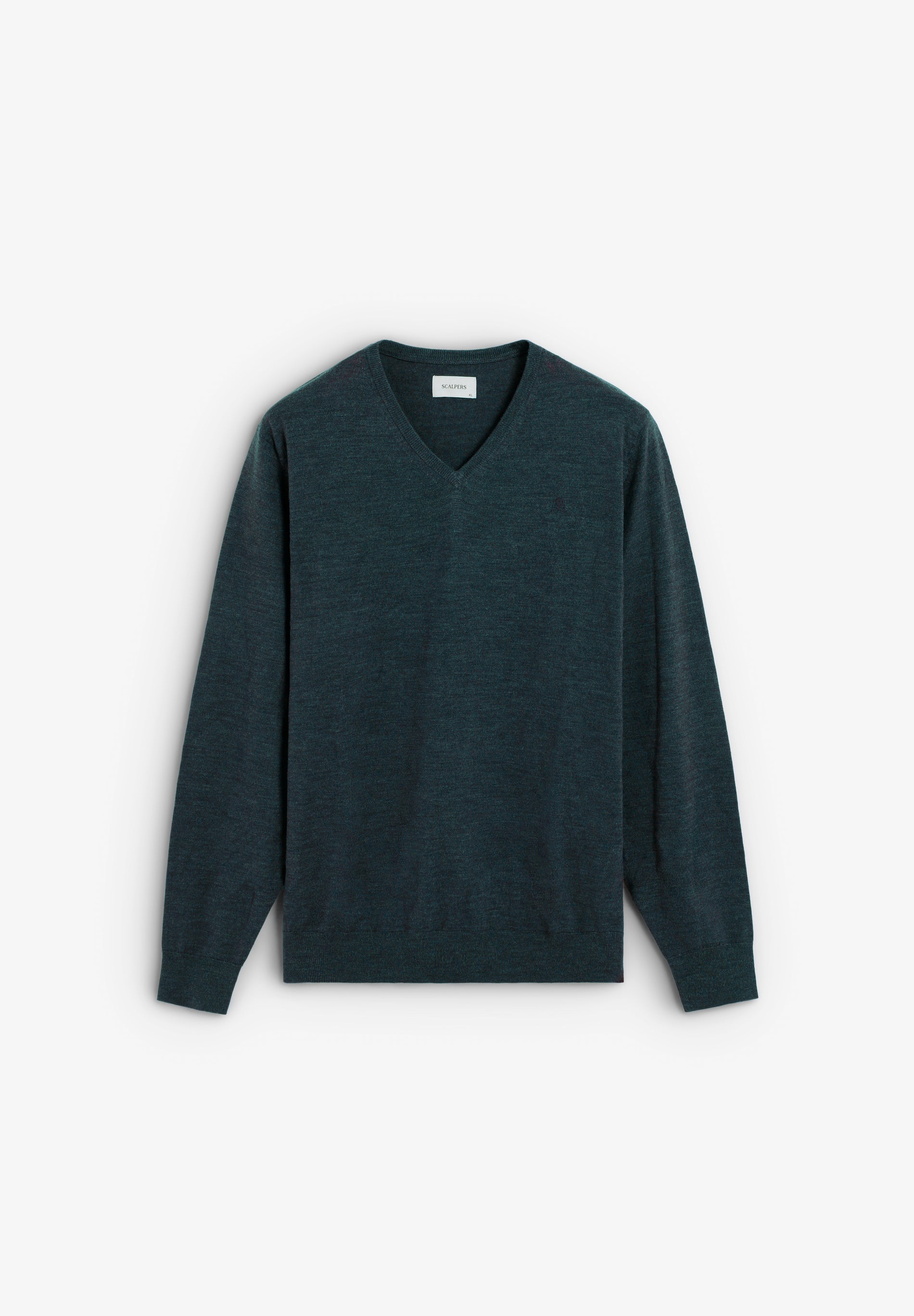 V-NECK WOOL SWEATER WITH SKULL