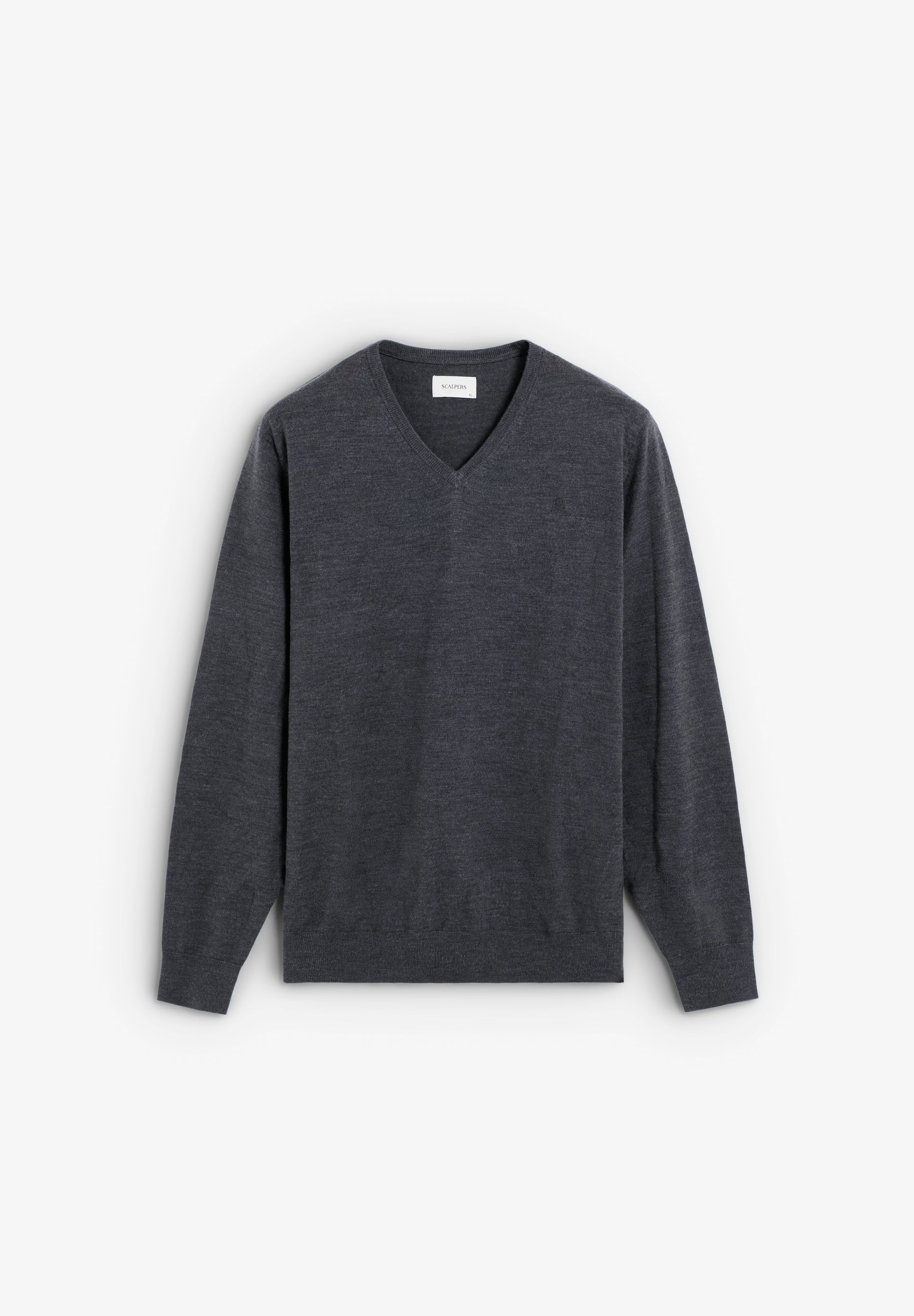 V-NECK WOOL SWEATER WITH SKULL