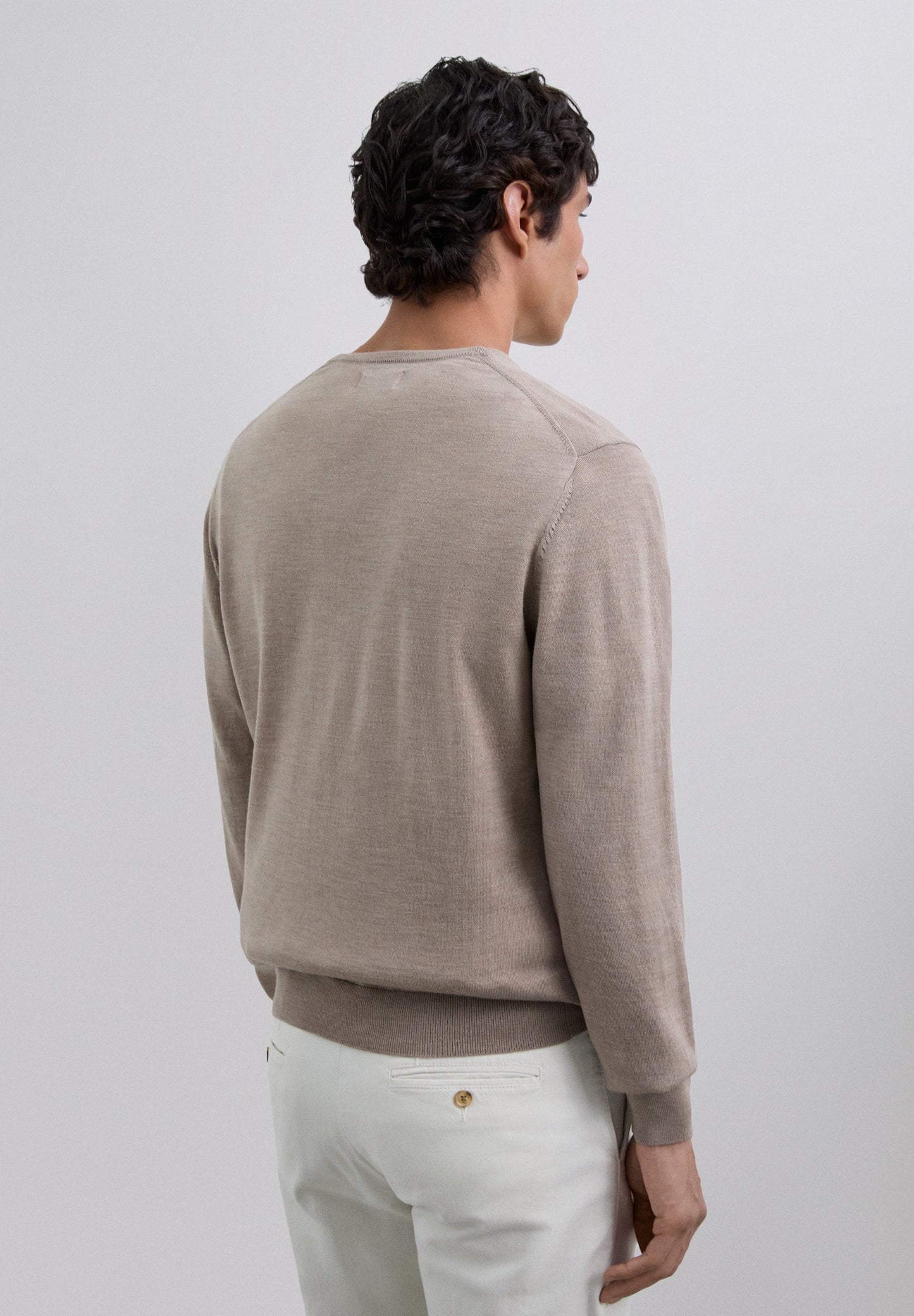 V-NECK WOOL SWEATER WITH SKULL