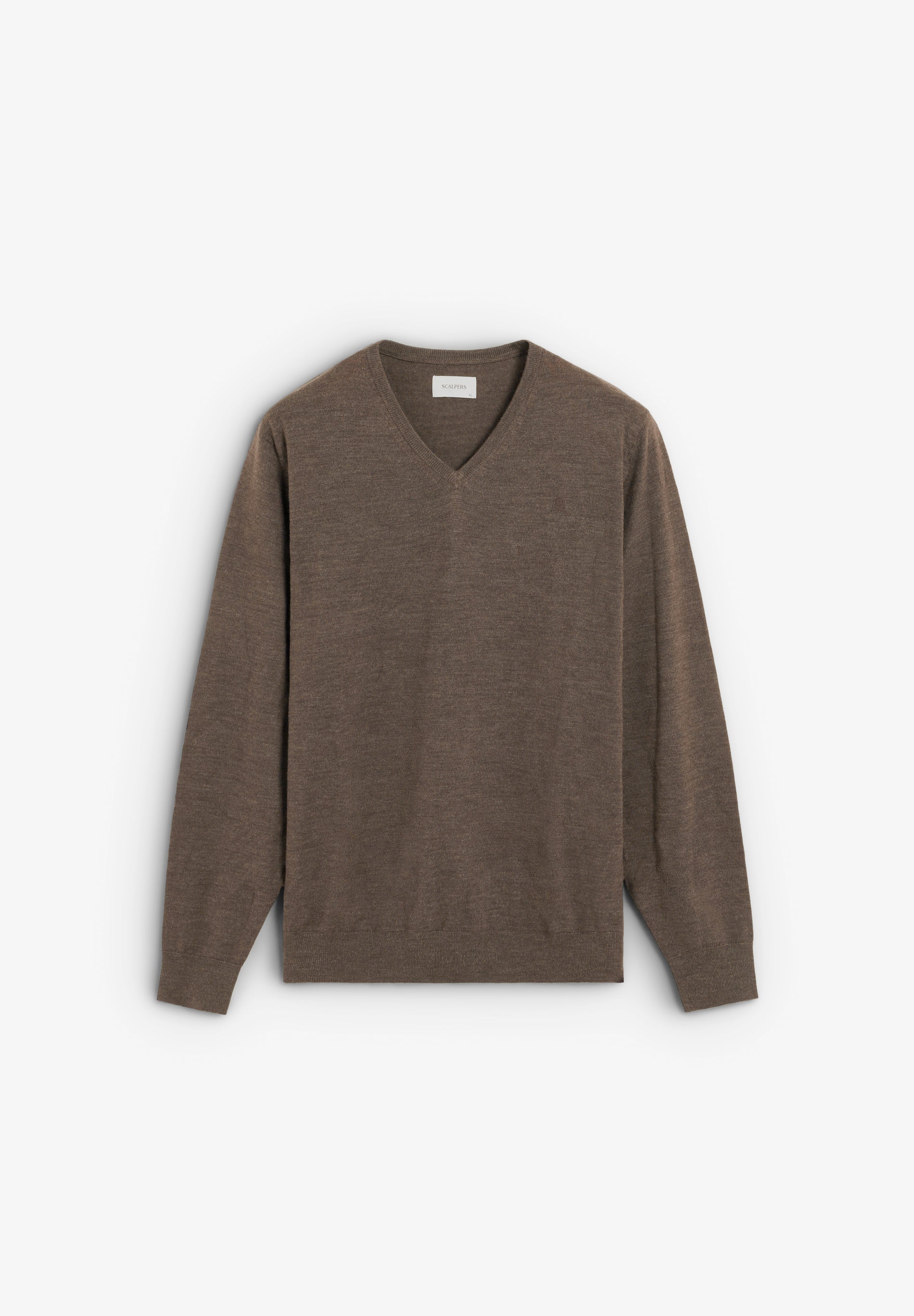 V-NECK WOOL SWEATER WITH SKULL