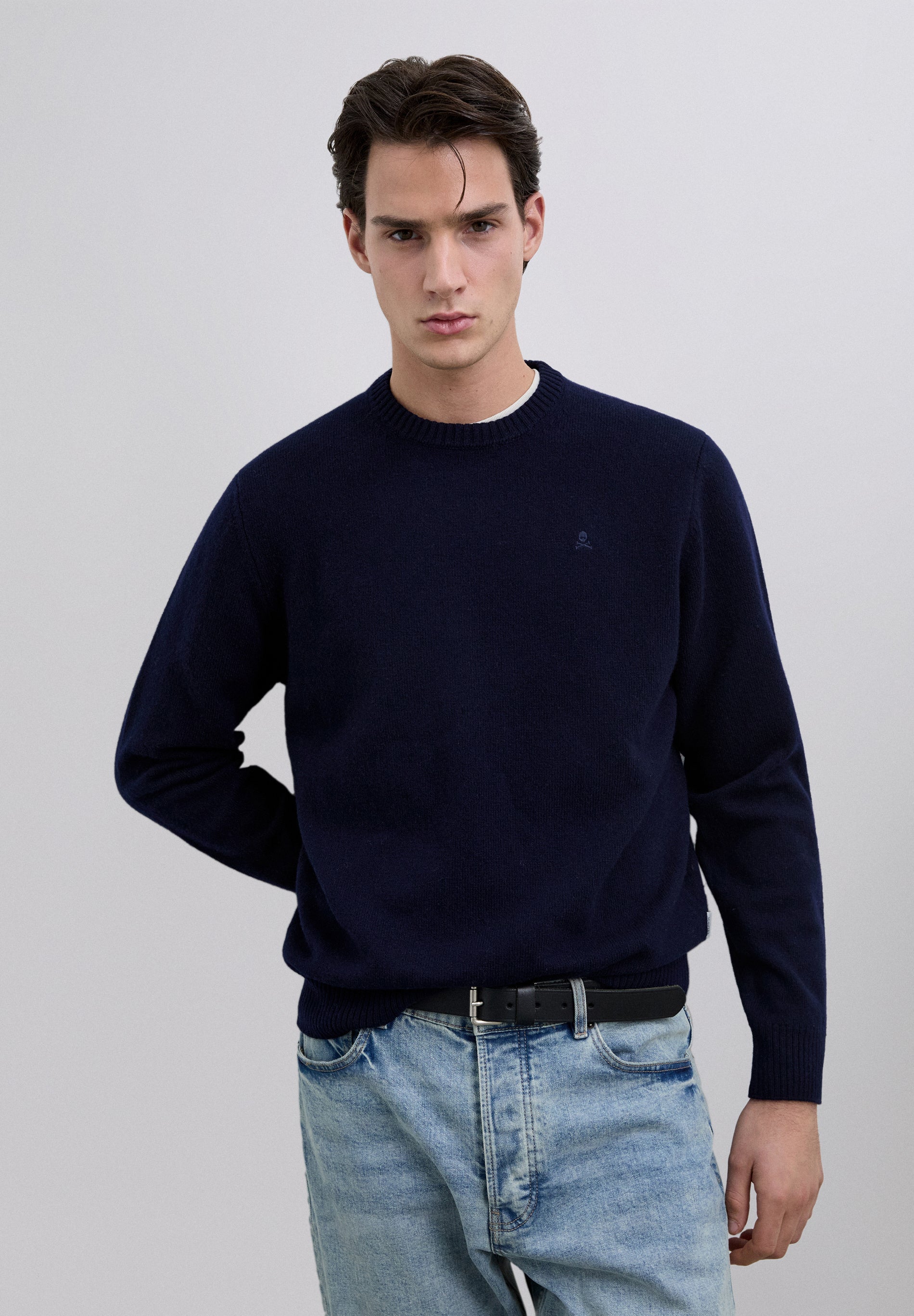 WOOL SWEATER WITH LOGO