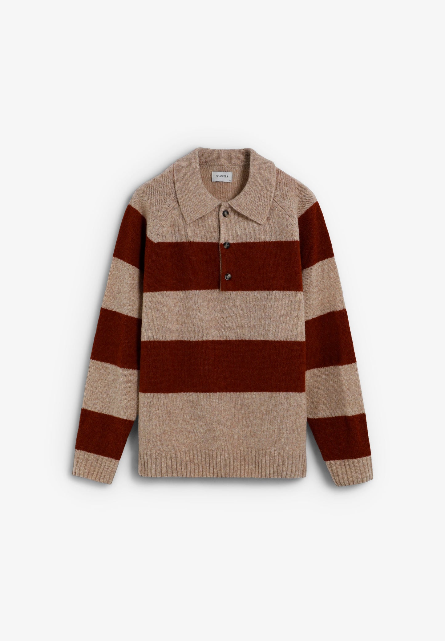 STRIPED POLO SWEATER