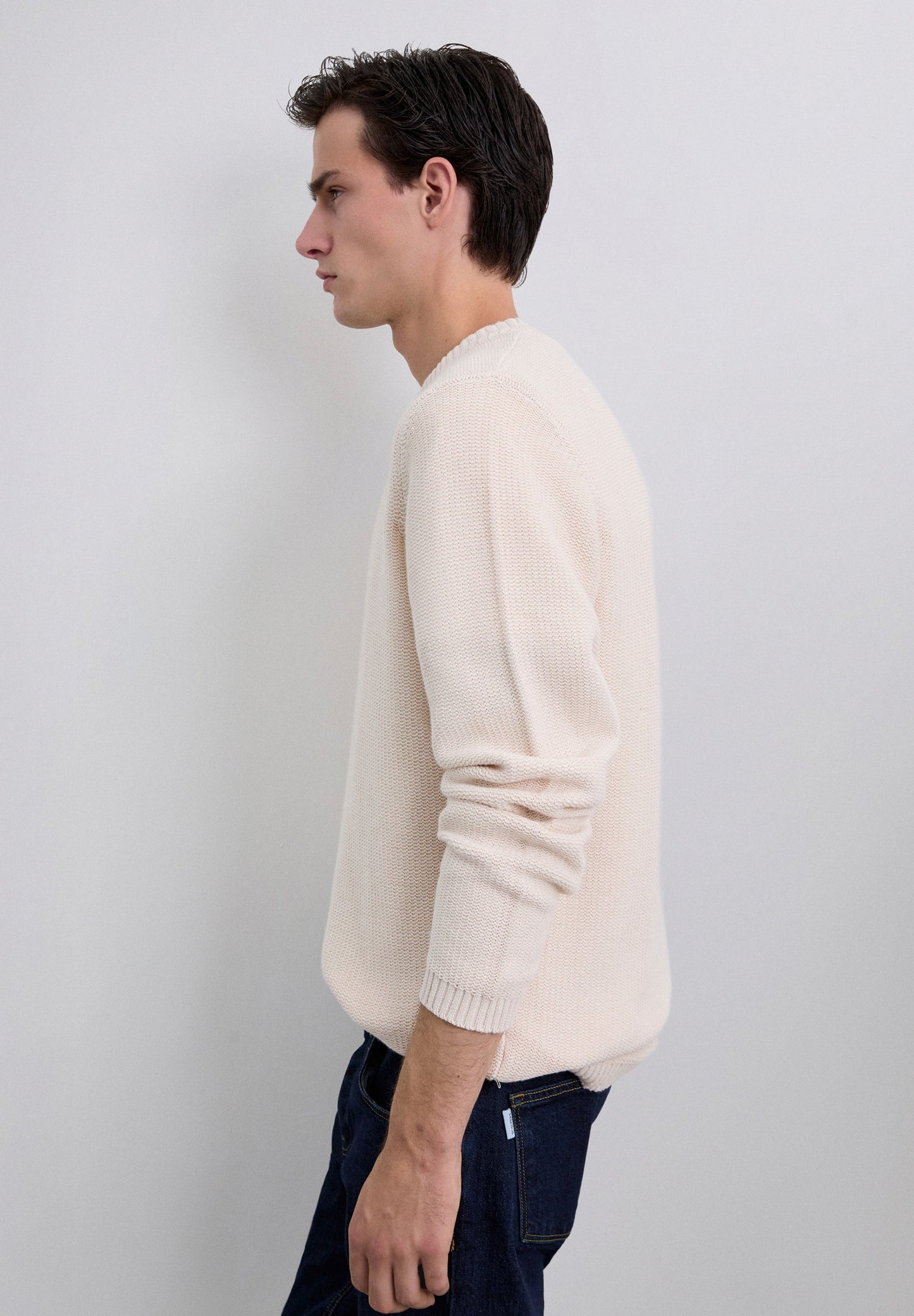 TEXTURED KNIT SWEATER