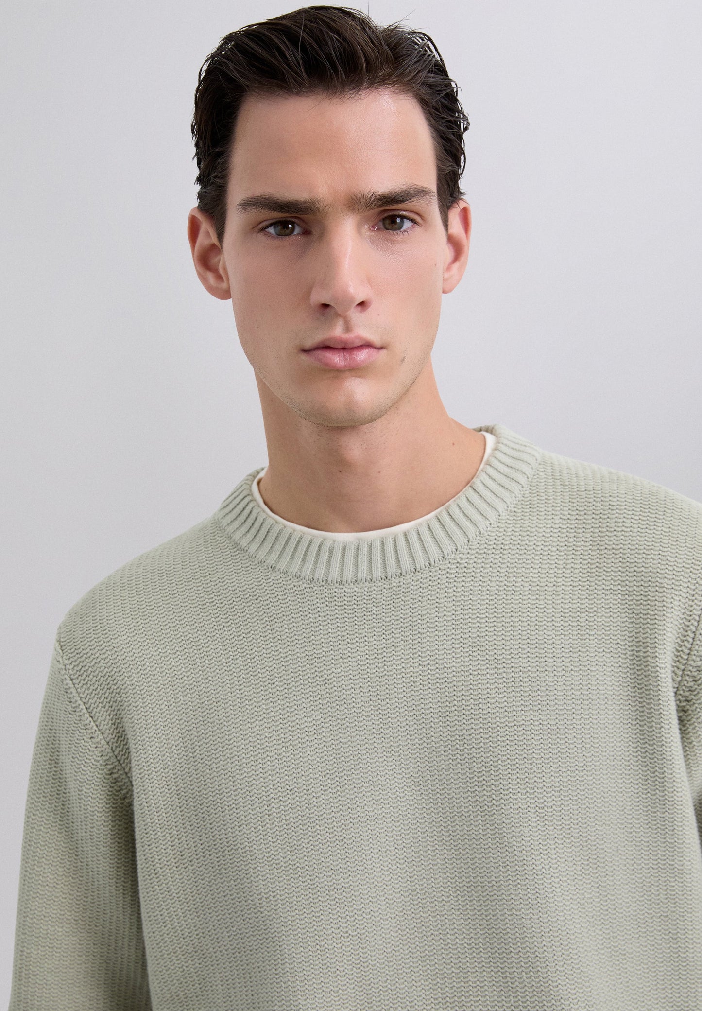 TEXTURED KNIT SWEATER