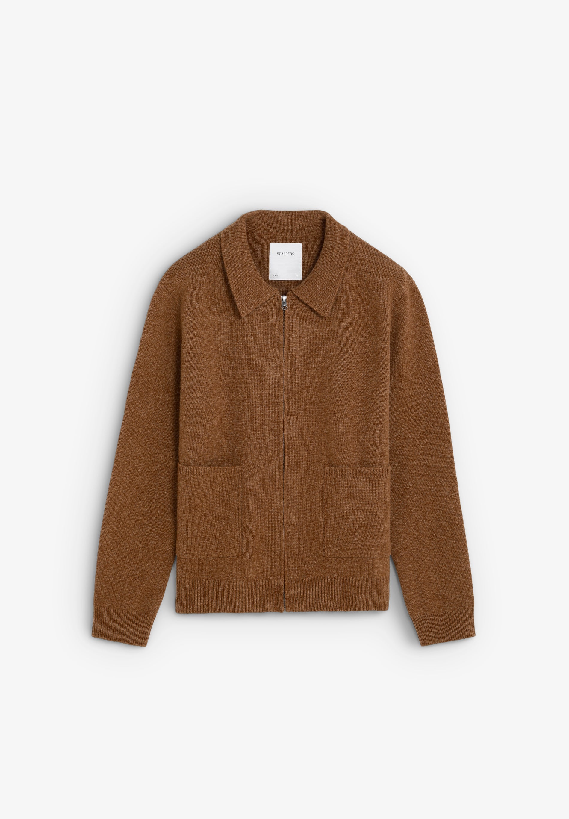MERINO WOOL ZIP-UP CARDIGAN