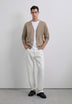 V-NECK CARDIGAN WITH SKULL