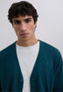 V-NECK CARDIGAN WITH SKULL