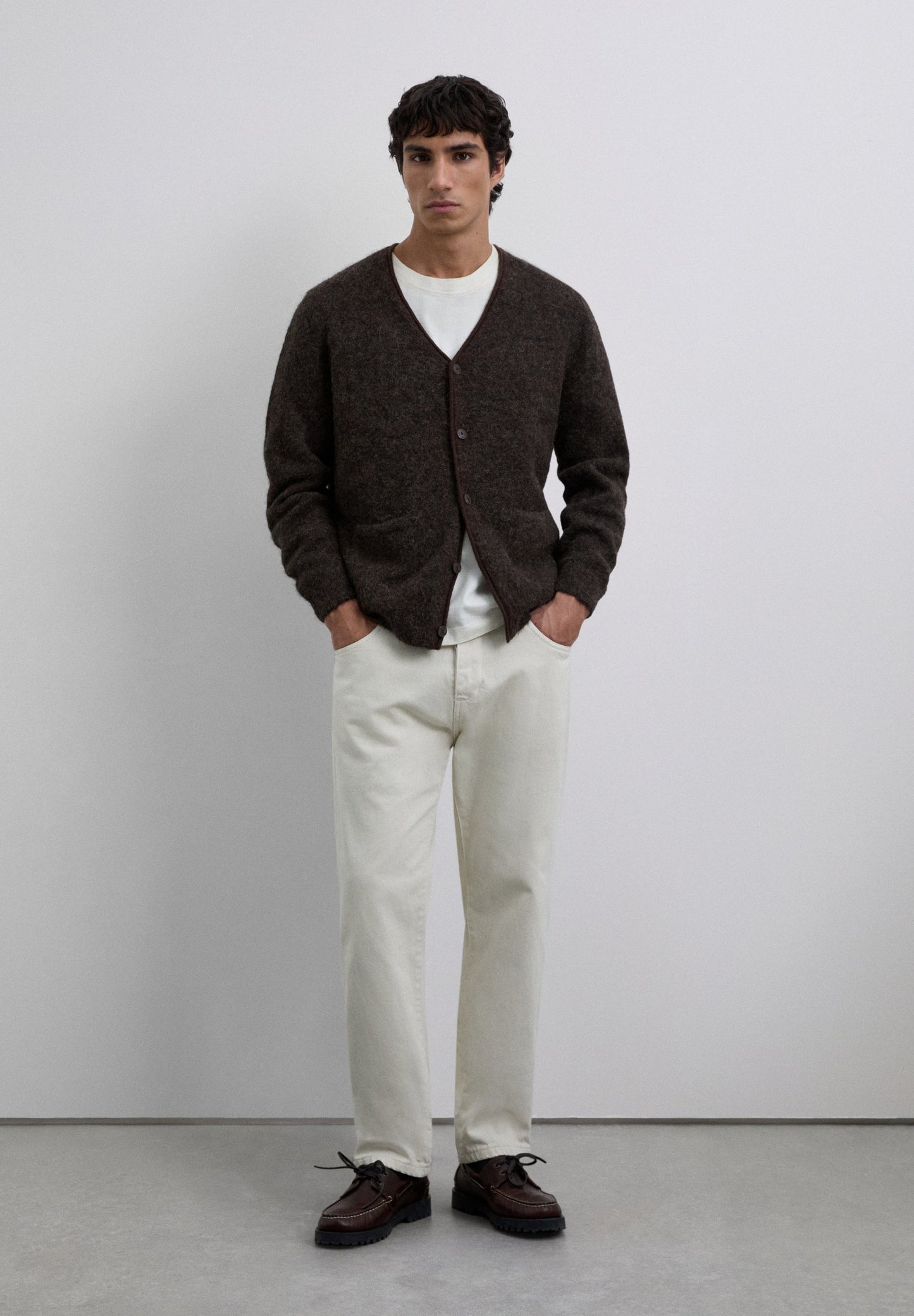 V-NECK ALPACA CARDIGAN