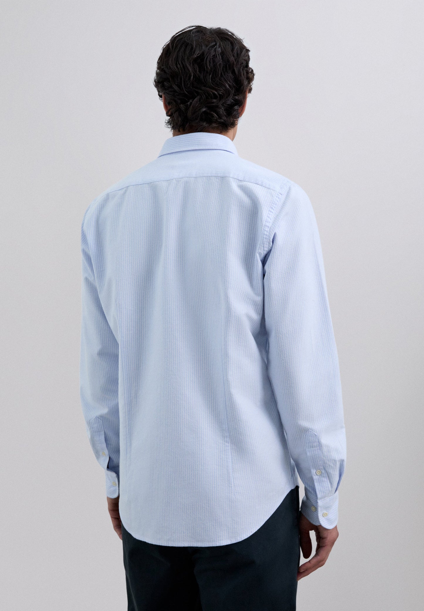 STRIPED OXFORD SHIRT WITH LOGO