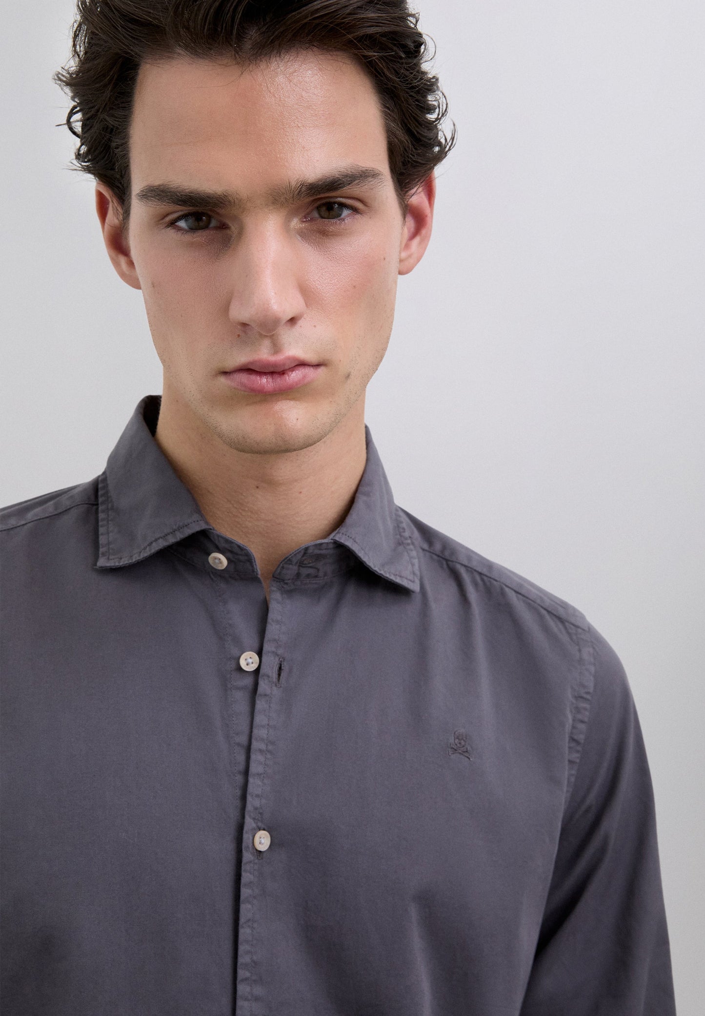 REGULAR FIT EMBROIDERED SHIRT