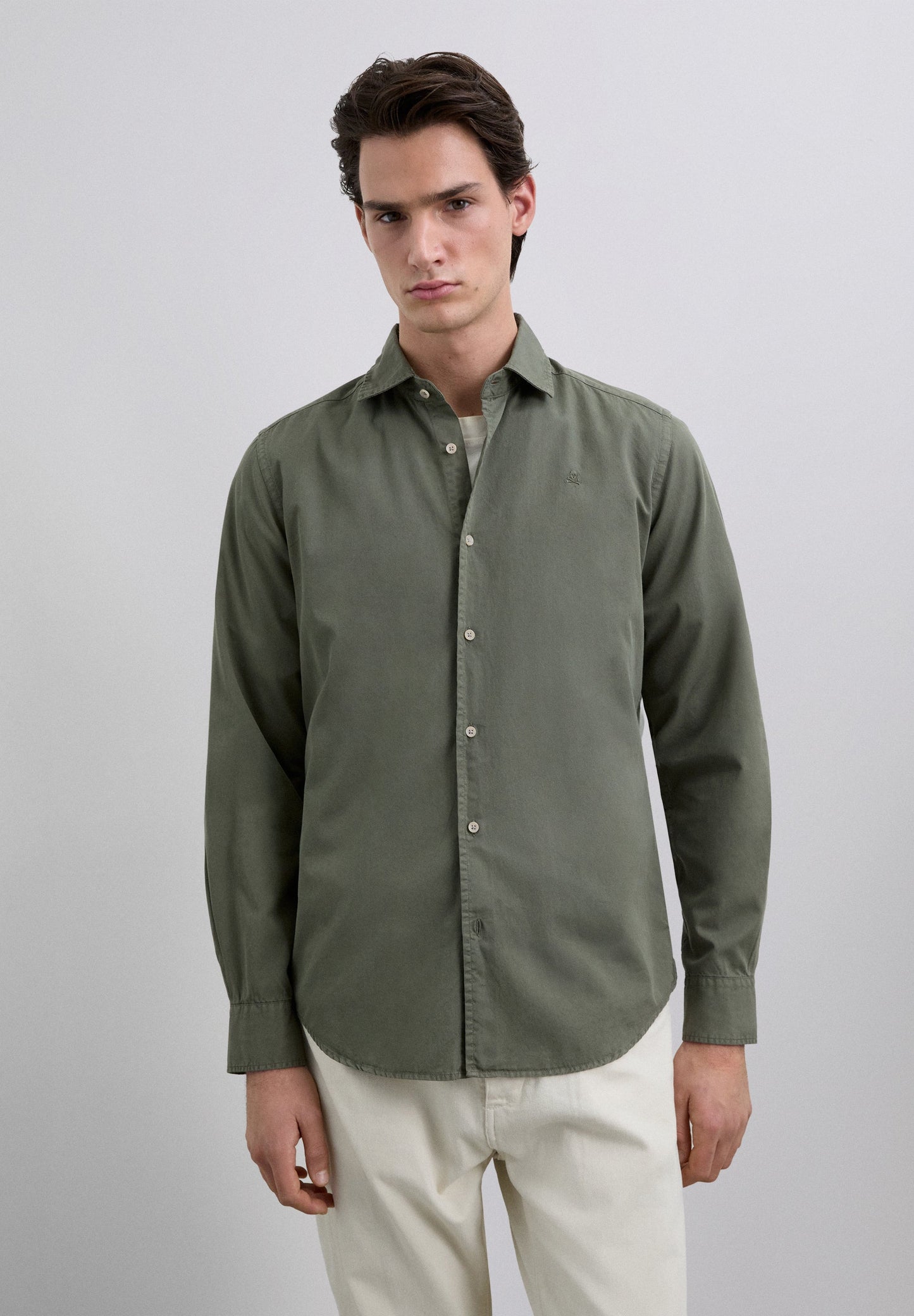 REGULAR FIT EMBROIDERED SHIRT