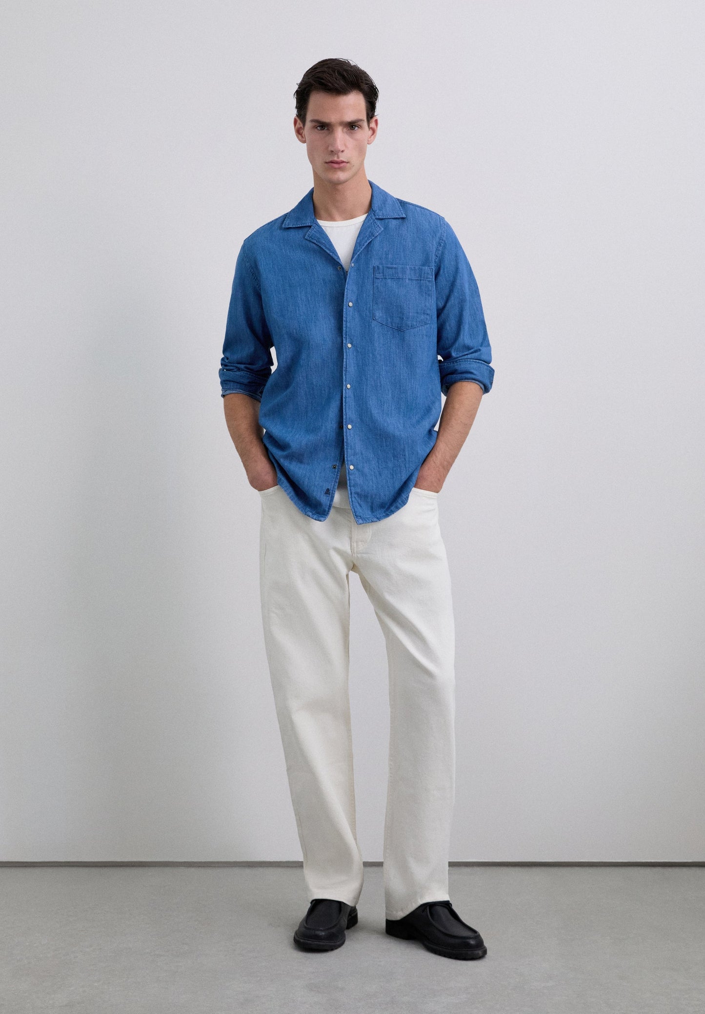 RELAXED DENIM RESORT SHIRT