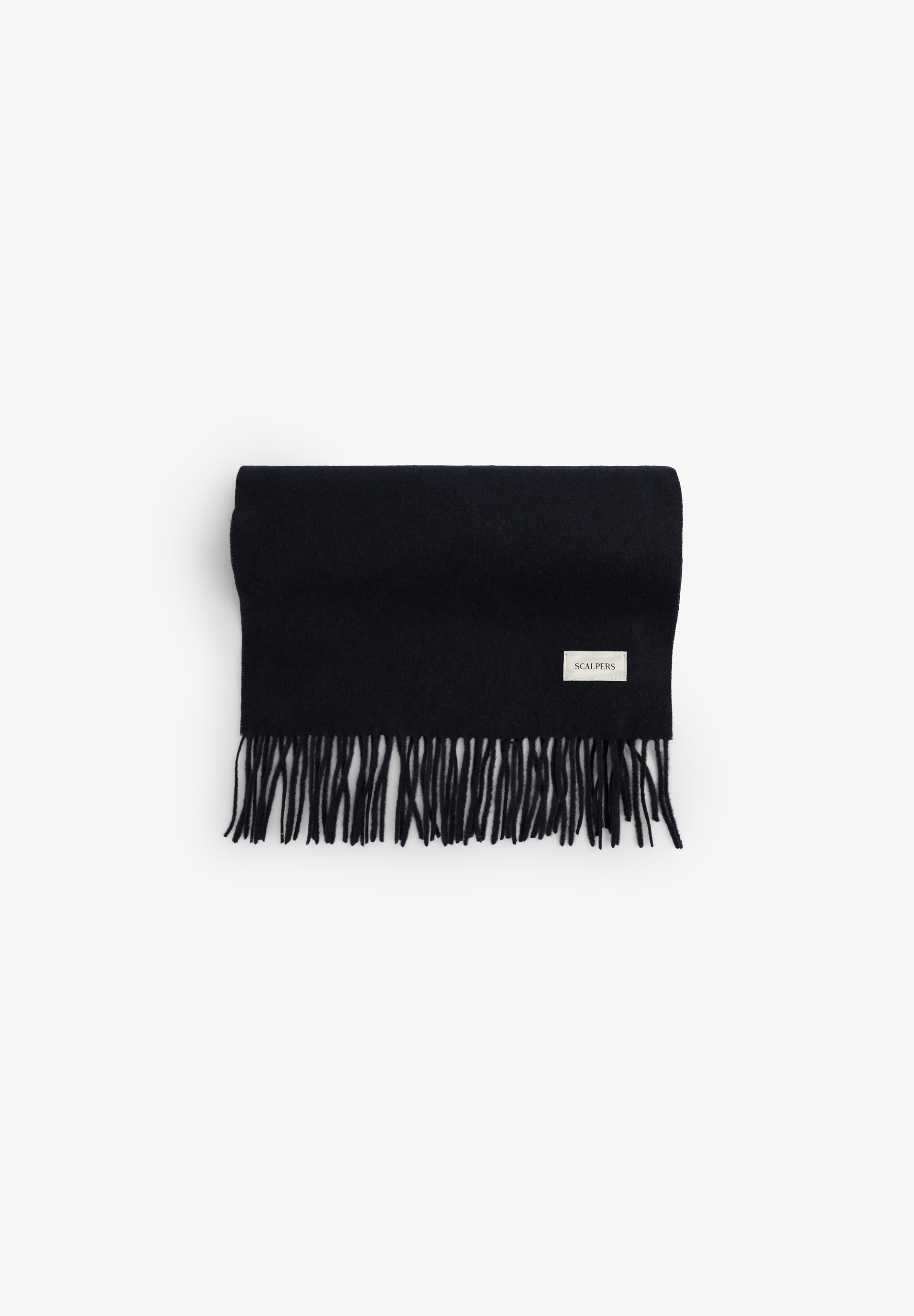 BASIC WOOL SCARF WITH FRINGES