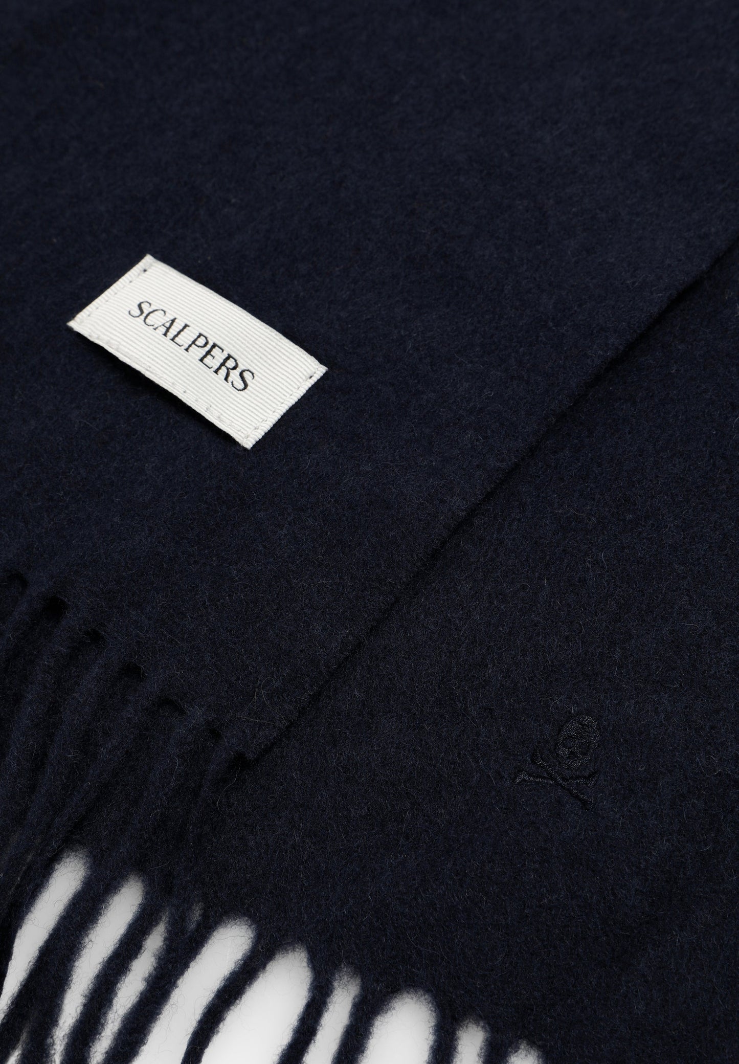 BASIC WOOL SCARF WITH FRINGES