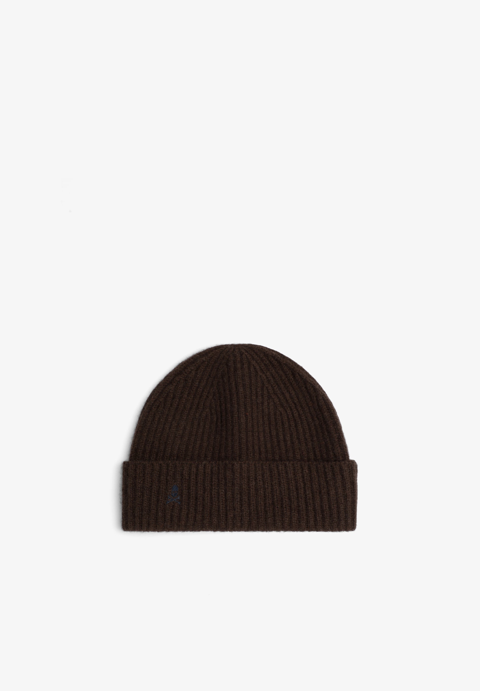EMBROIDERED WOOL BLEND KNIT HAT