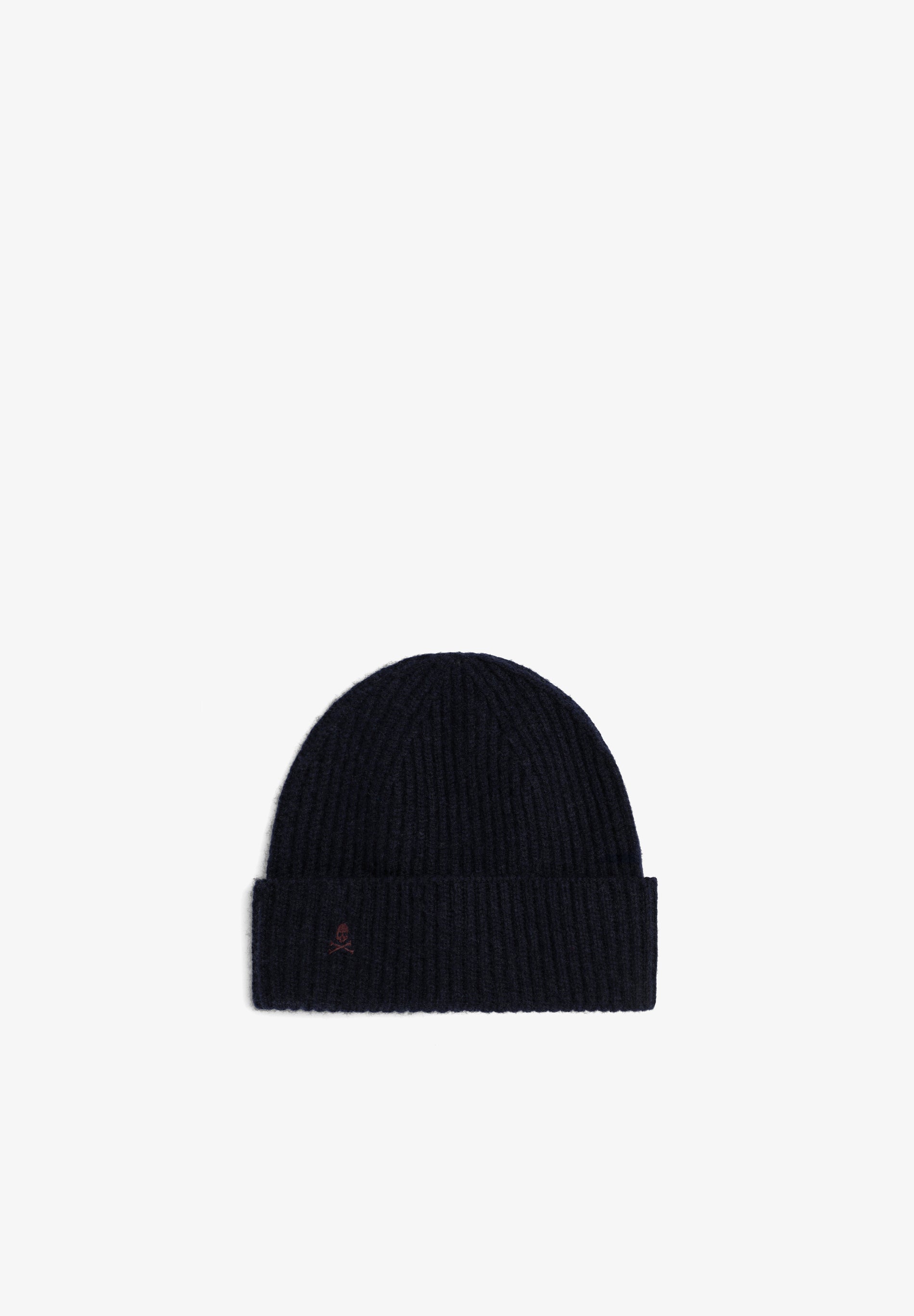 EMBROIDERED WOOL BLEND KNIT HAT