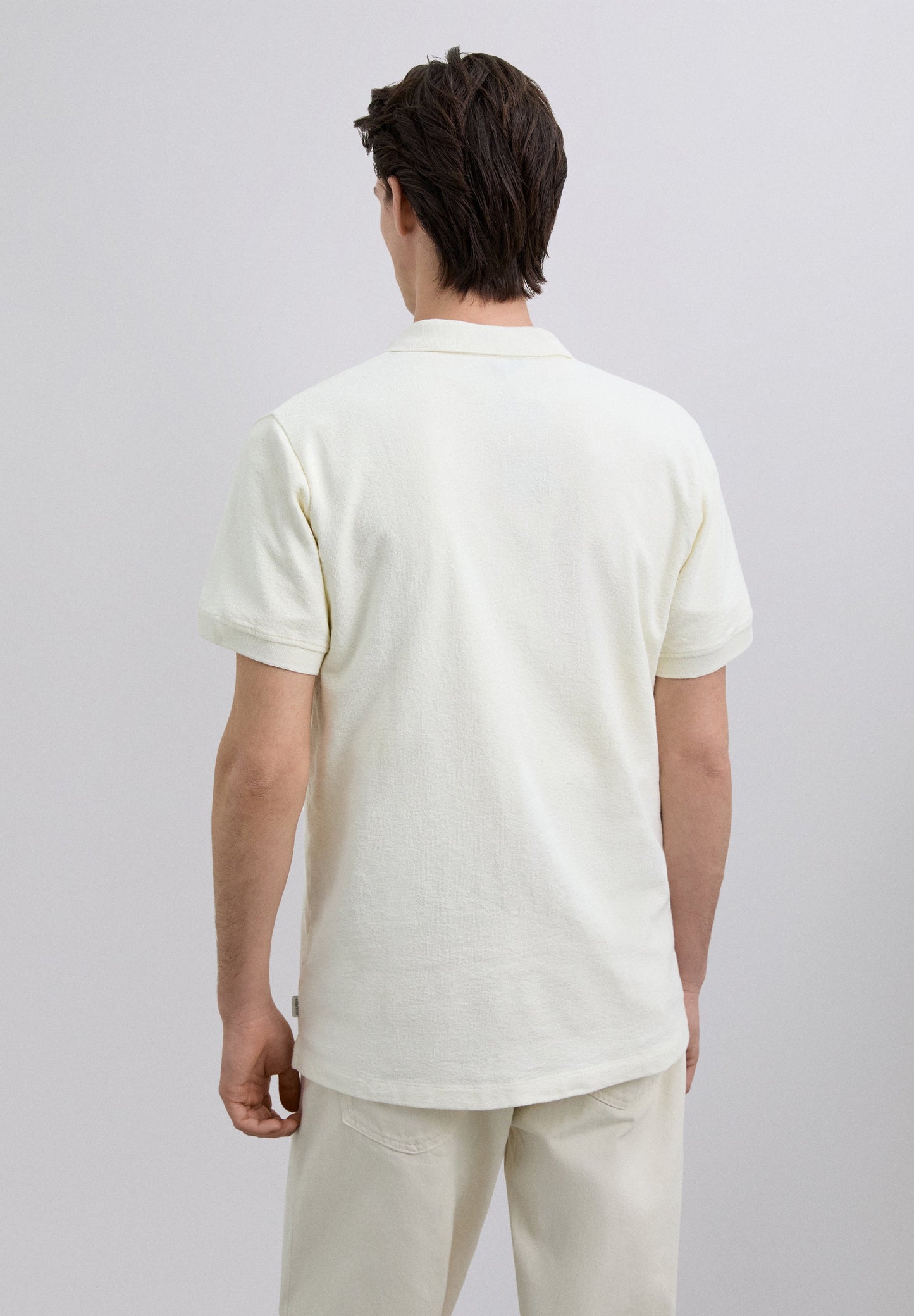 SHORT SLEEVE RUSTIC KNIT POLO SHIRT