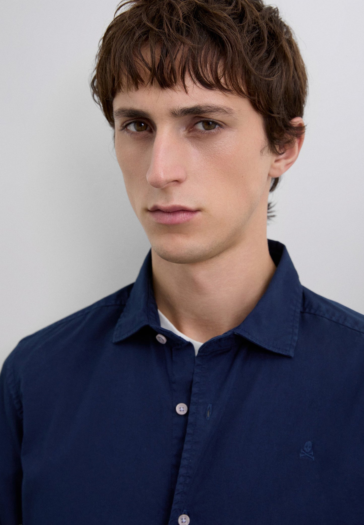 SHIRT WITH EMBROIDERED SKULL