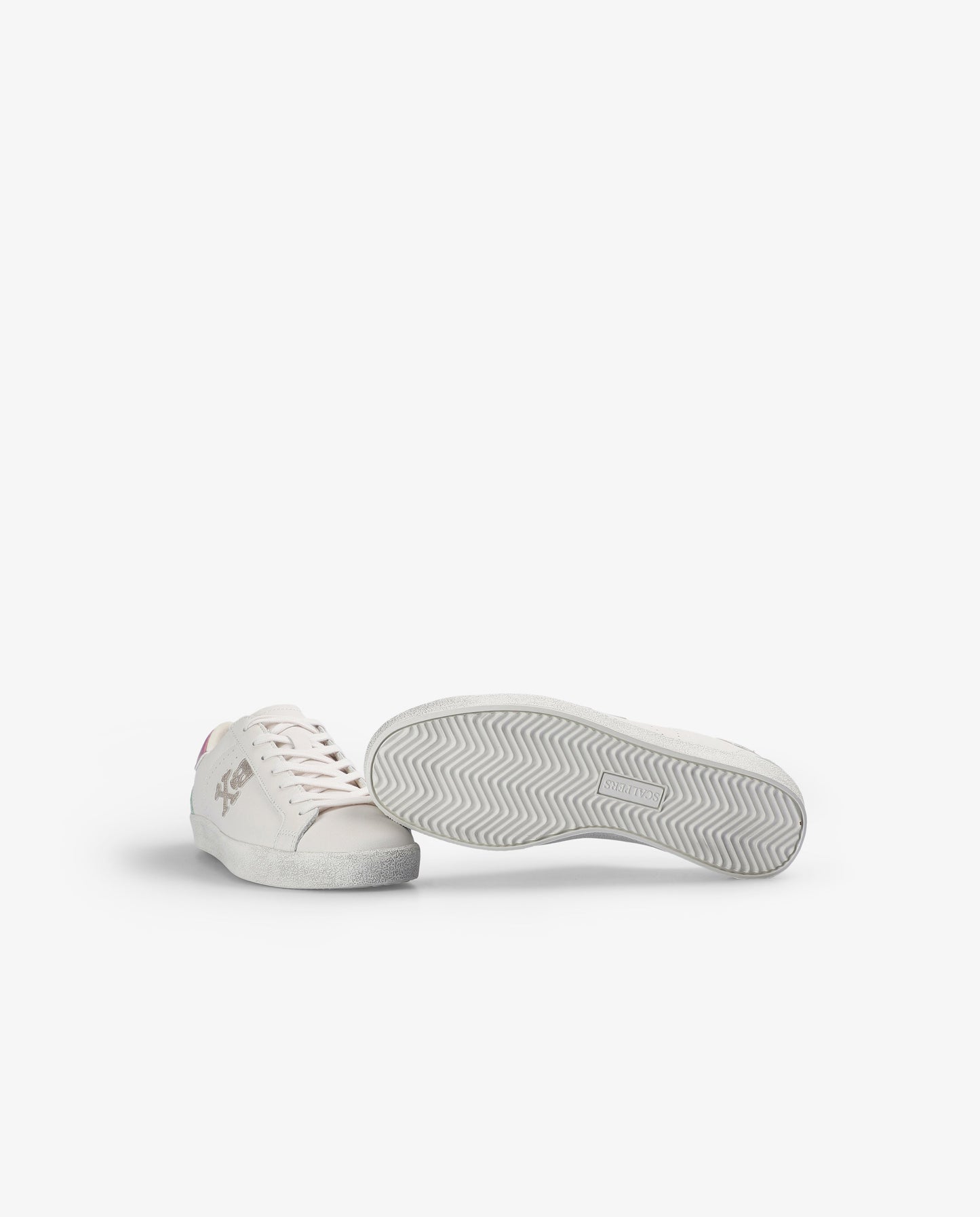 CONTRAST LEATHER SNEAKERS