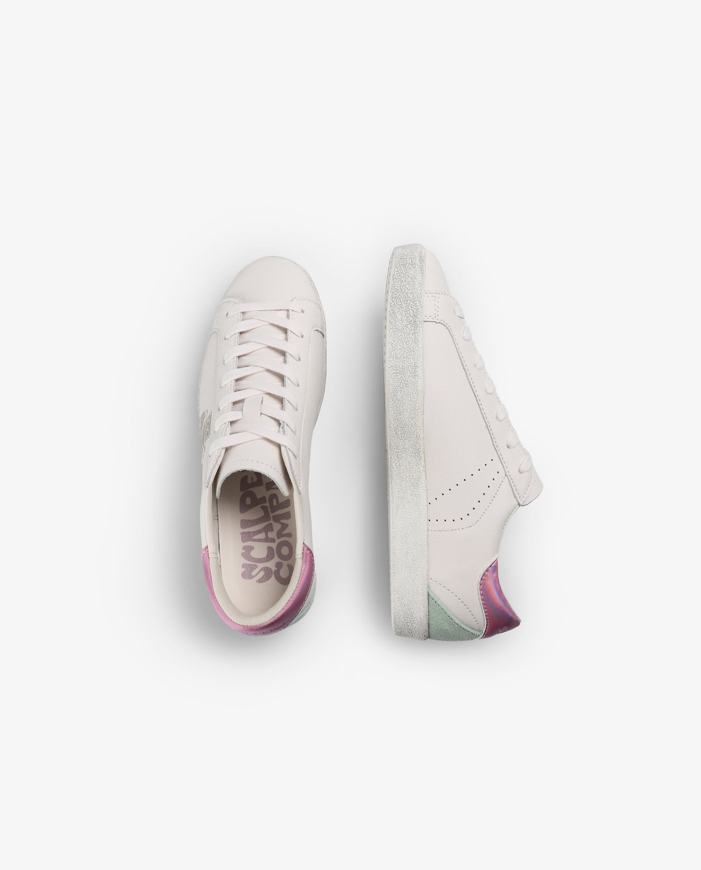 CONTRAST LEATHER SNEAKERS