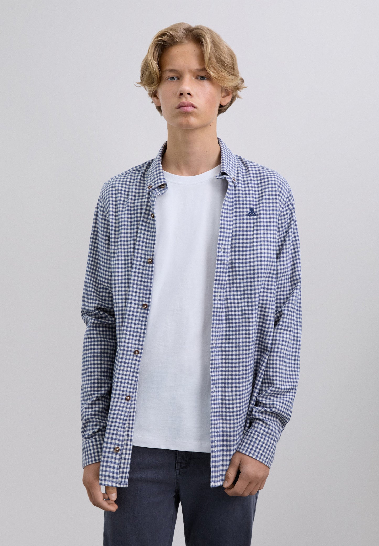 CHECK SHIRT WITH SKULL