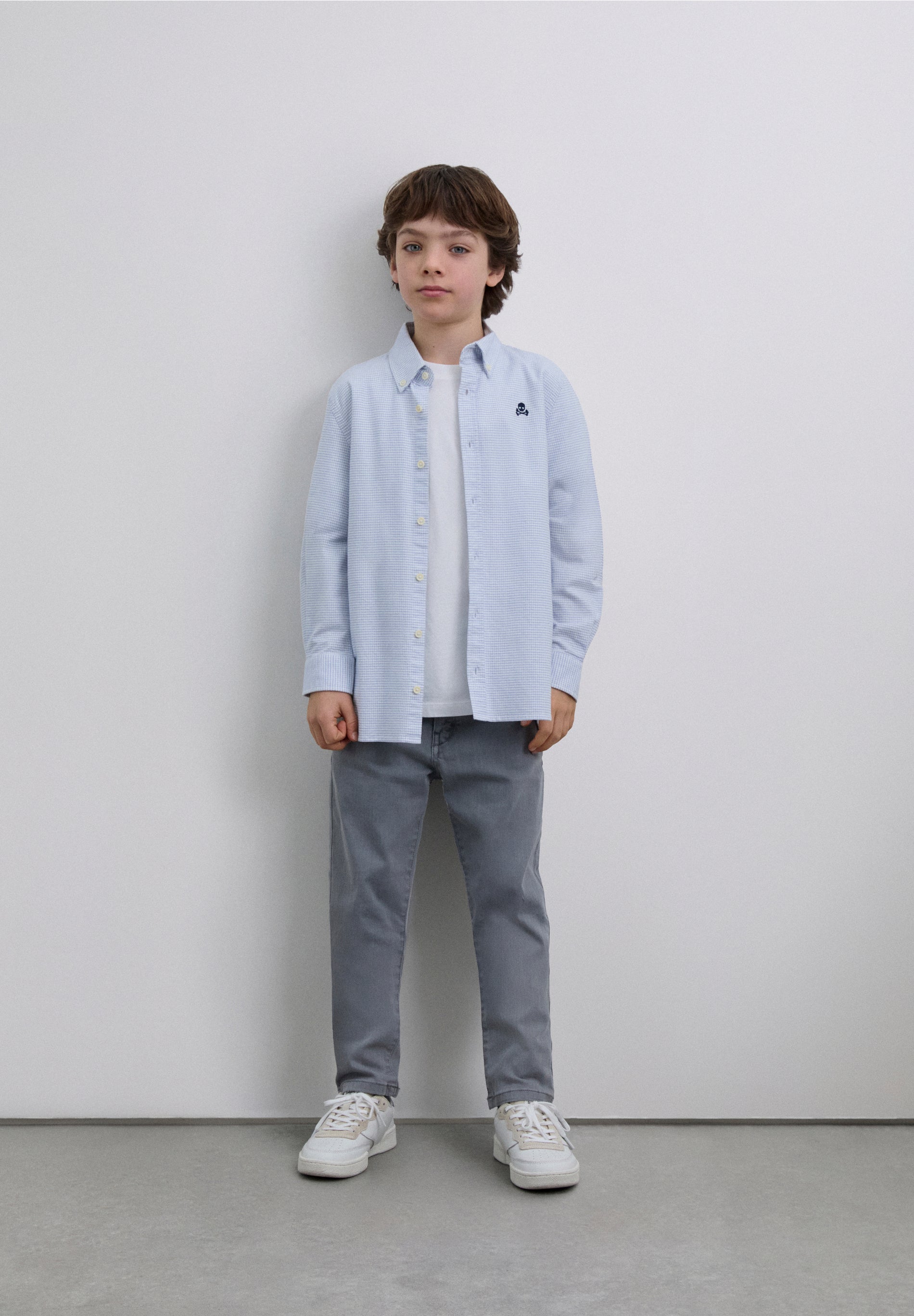 OXFORD SHIRT WITH SKULL