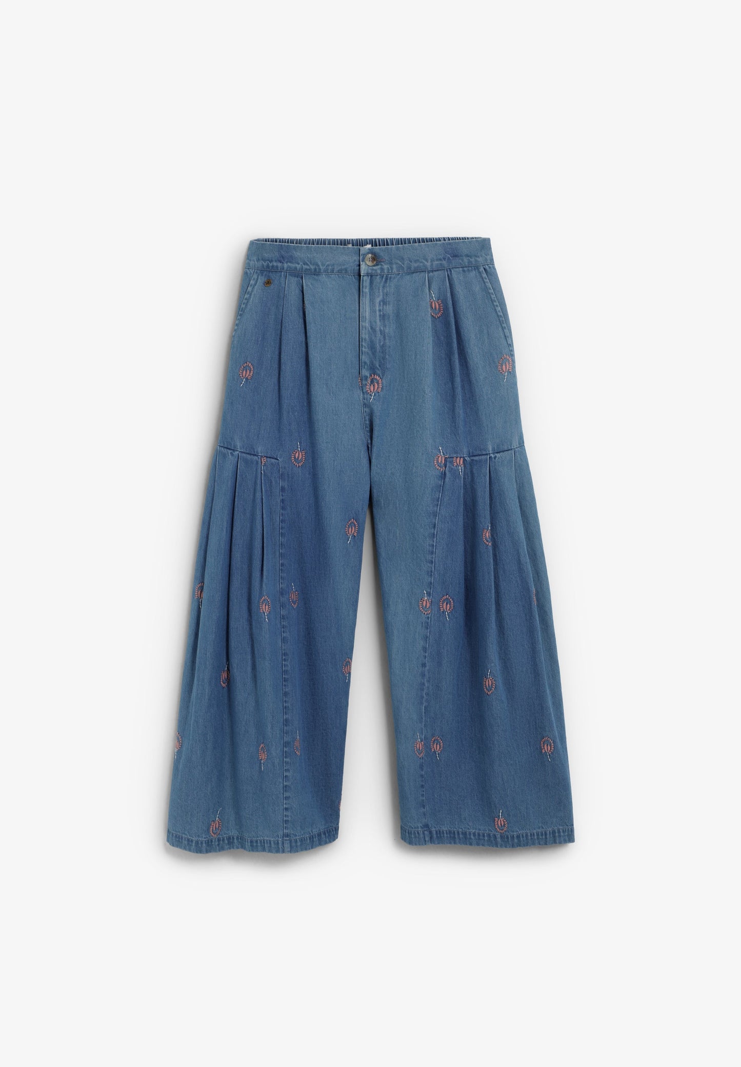 EMBROIDERED FLOWERS JEANS