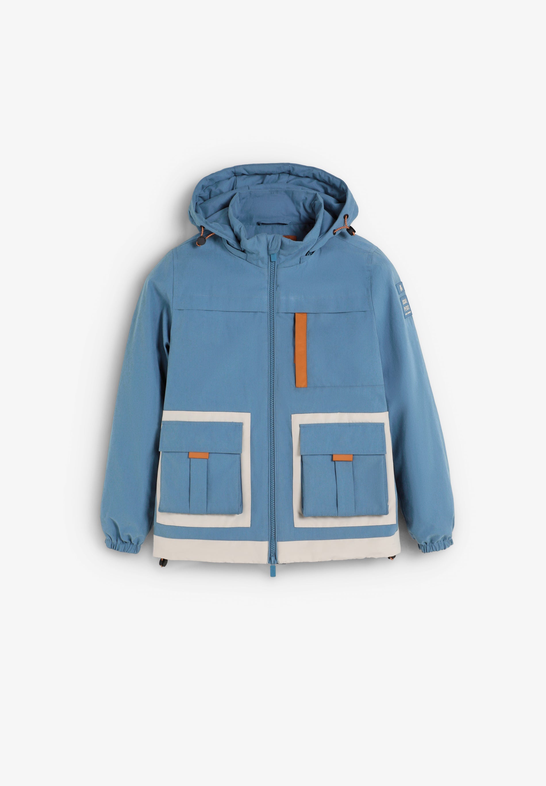 THREE-TONE COLOUR BLOCK JACKET