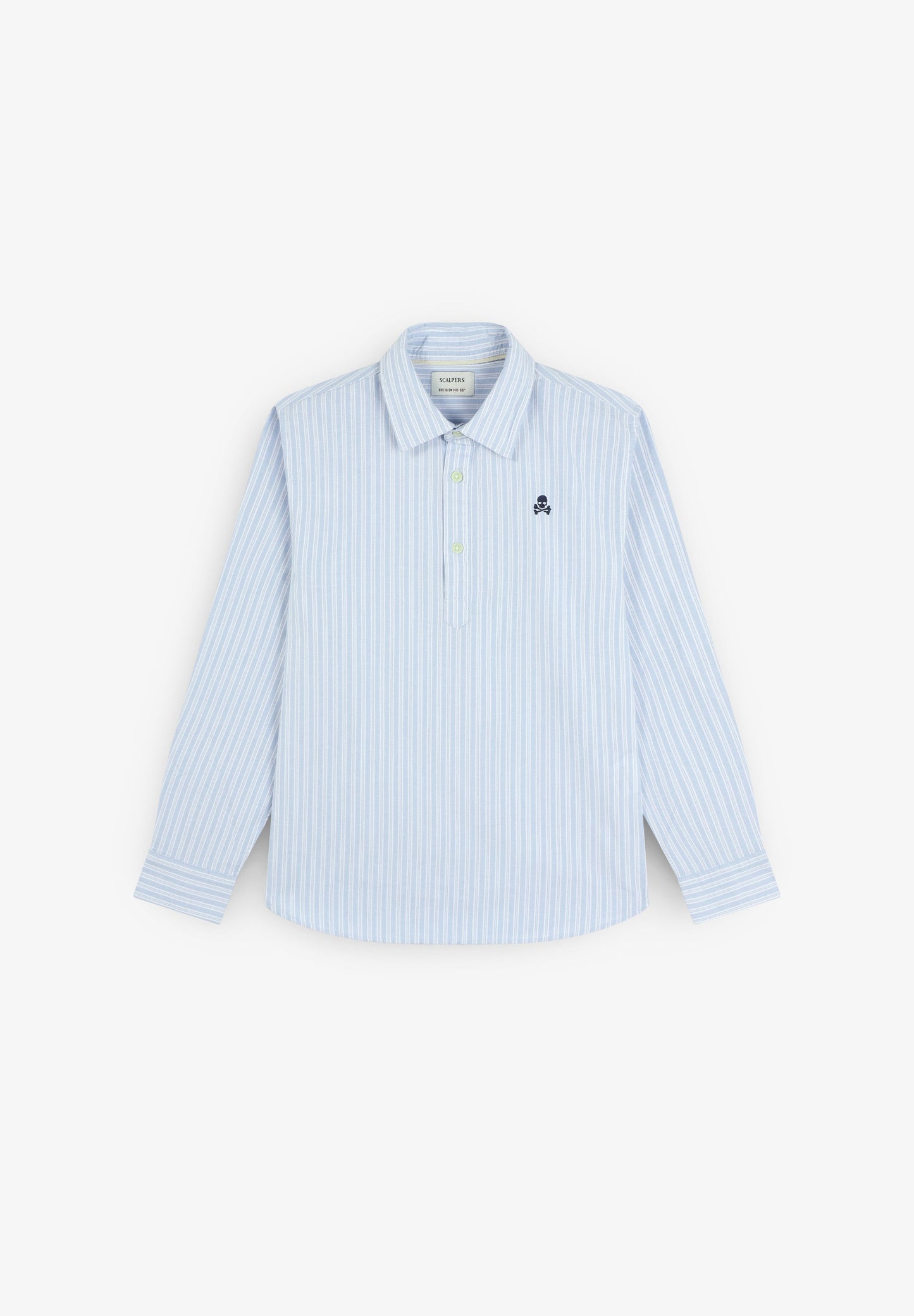 STRIPED POLO SHIRT WITH SKULL